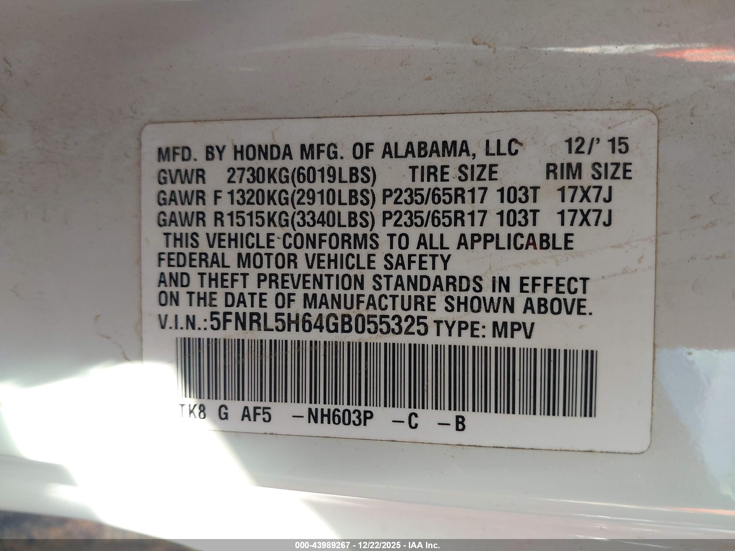 HONDA ODYSSEY image 9