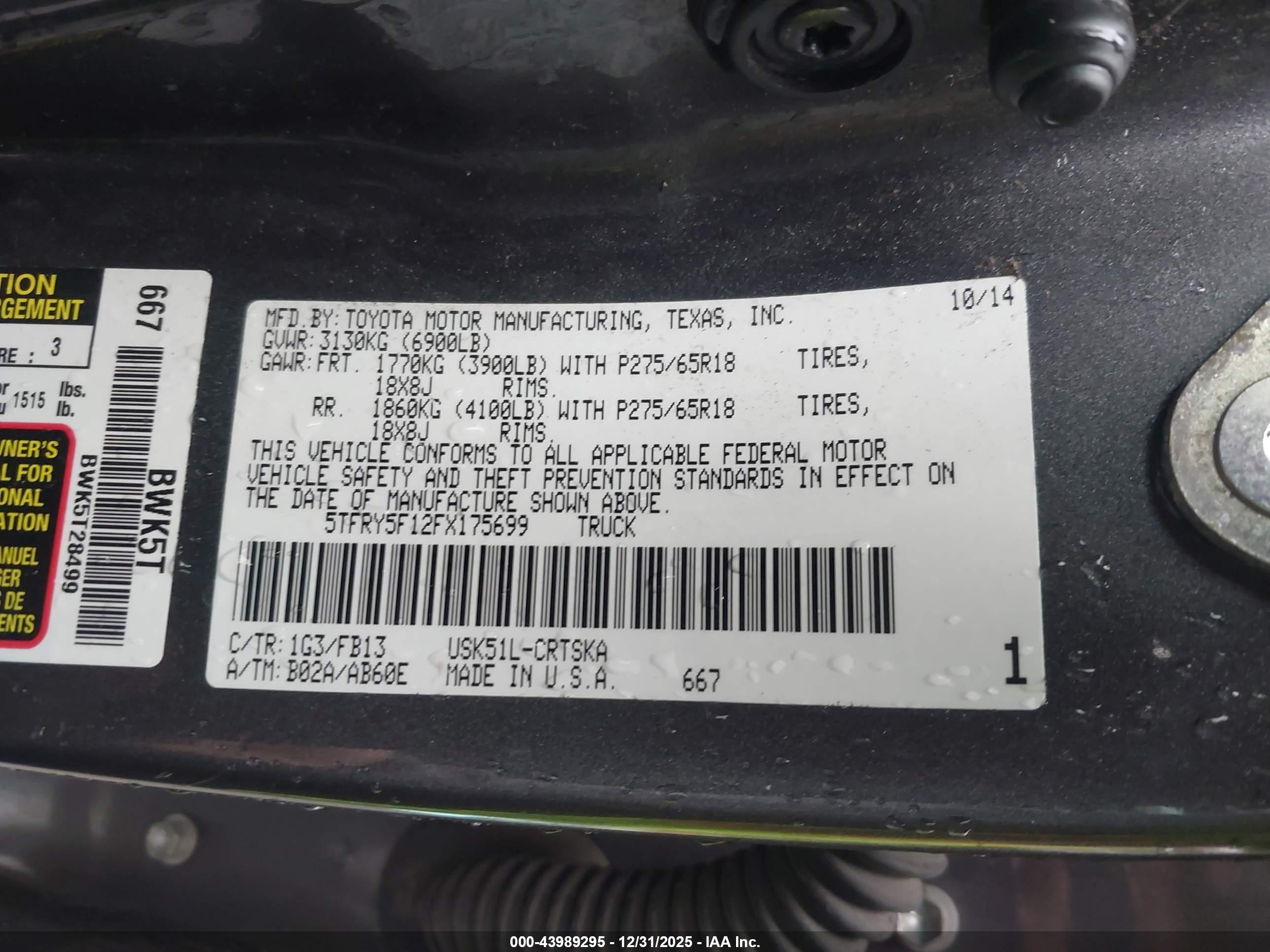 TOYOTA TUNDRA image 9