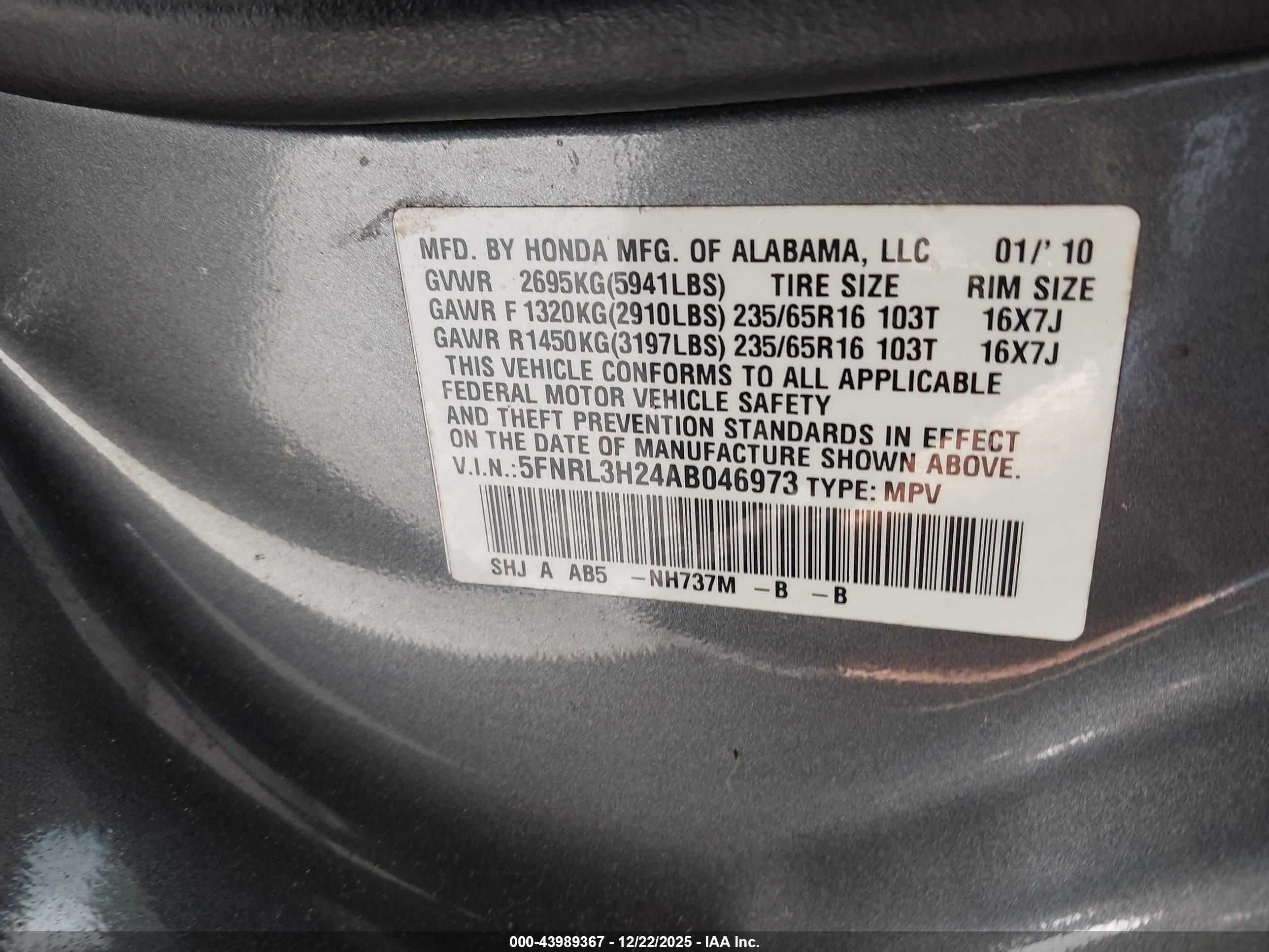 HONDA ODYSSEY image 9