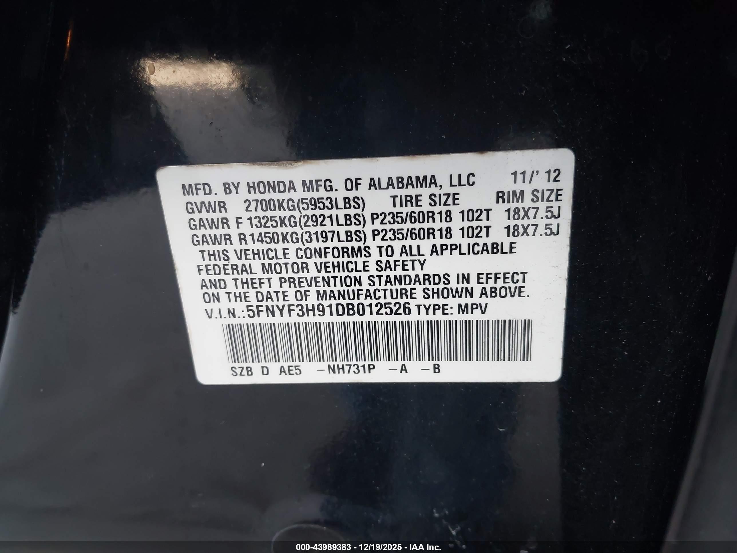 HONDA PILOT image 9