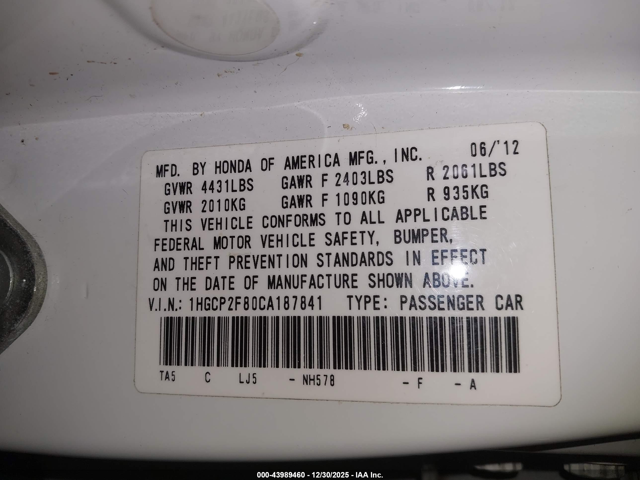 HONDA ACCORD image 9