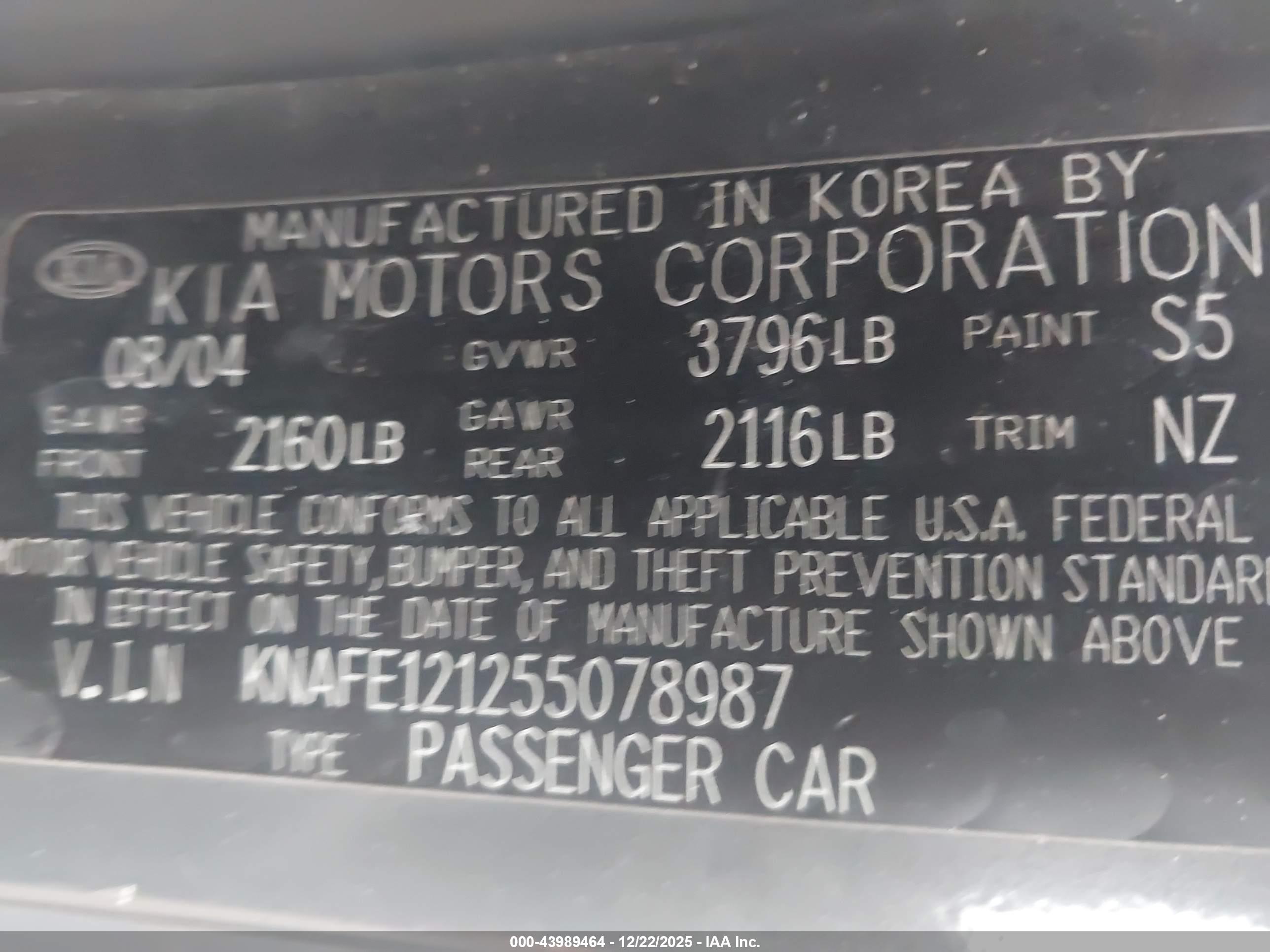 KIA SPECTRA image 9