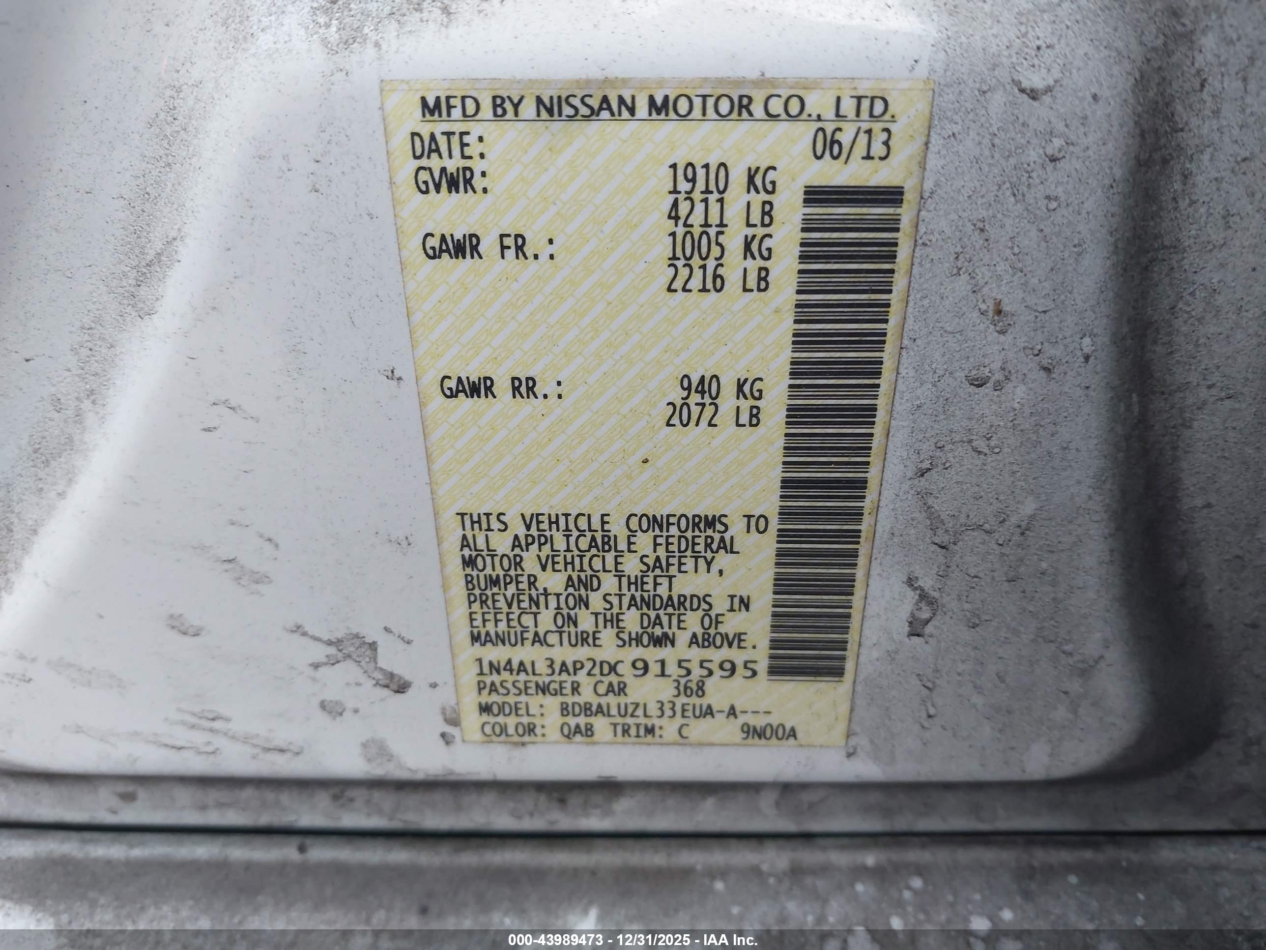 NISSAN ALTIMA image 9