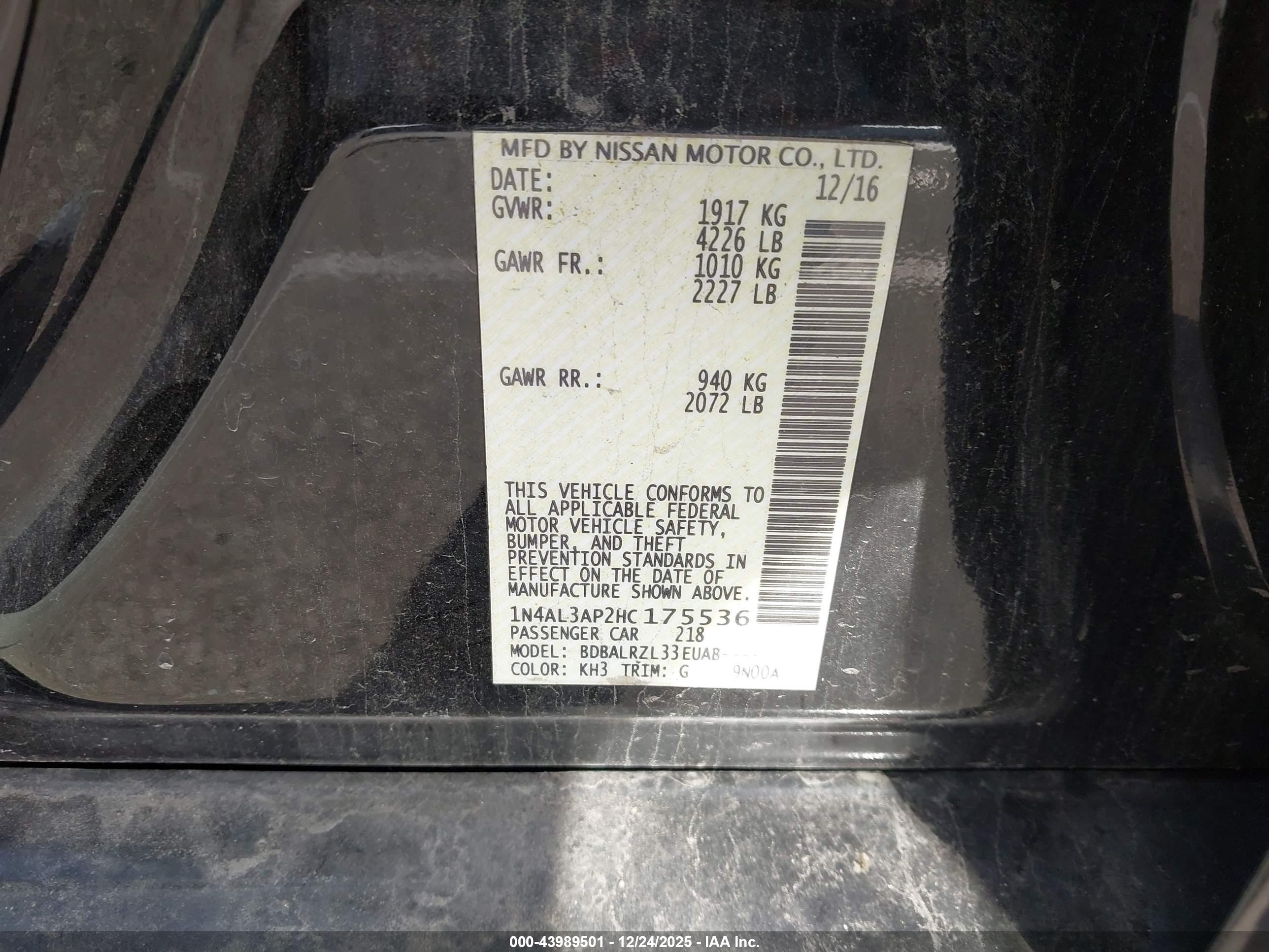 NISSAN ALTIMA image 9