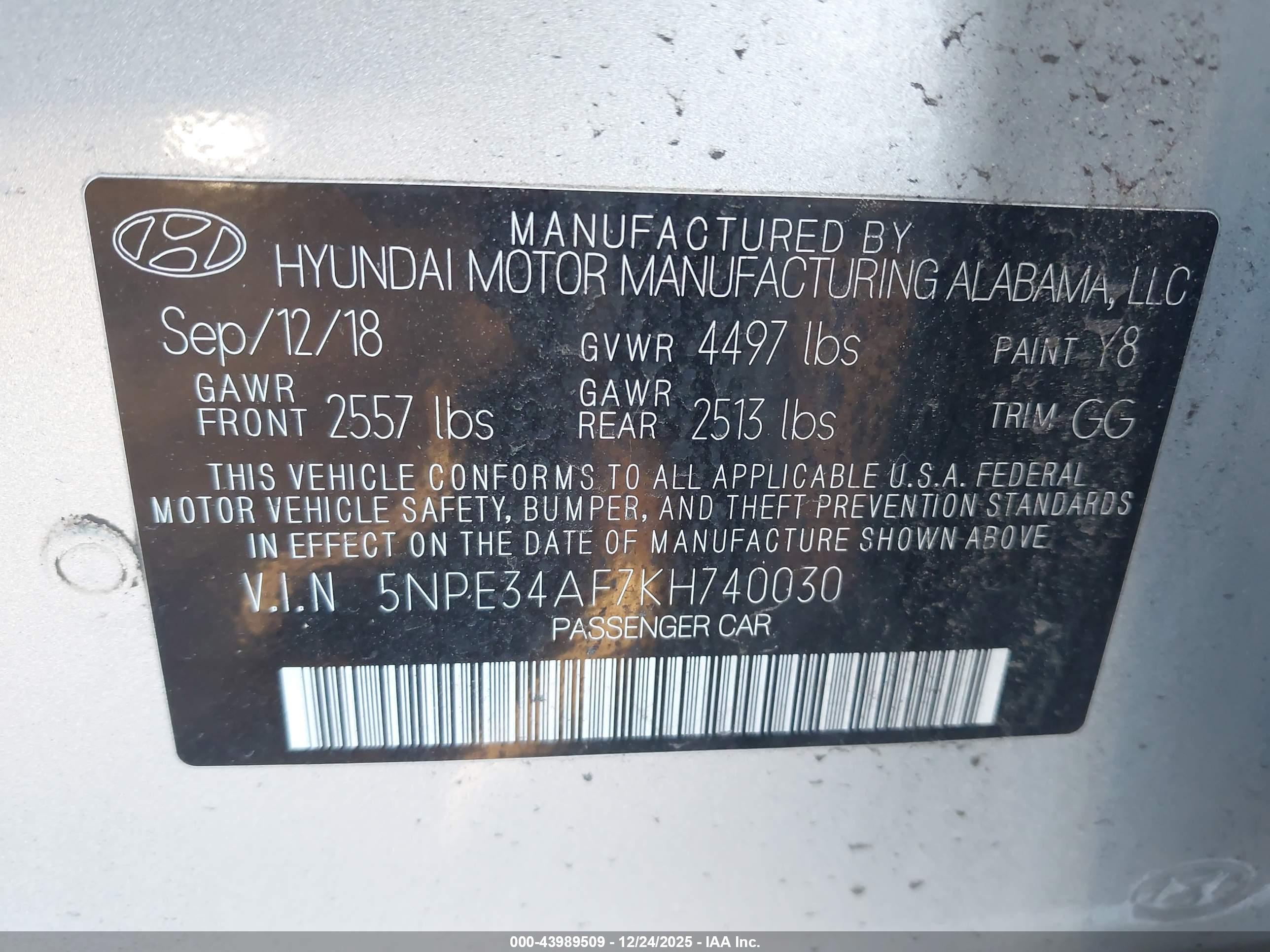 HYUNDAI SONATA image 9