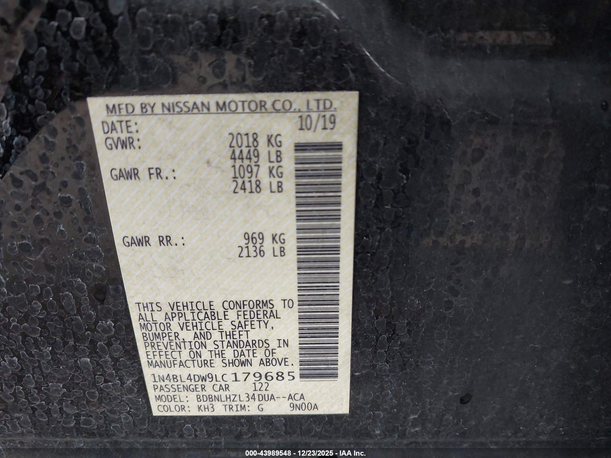NISSAN ALTIMA image 9