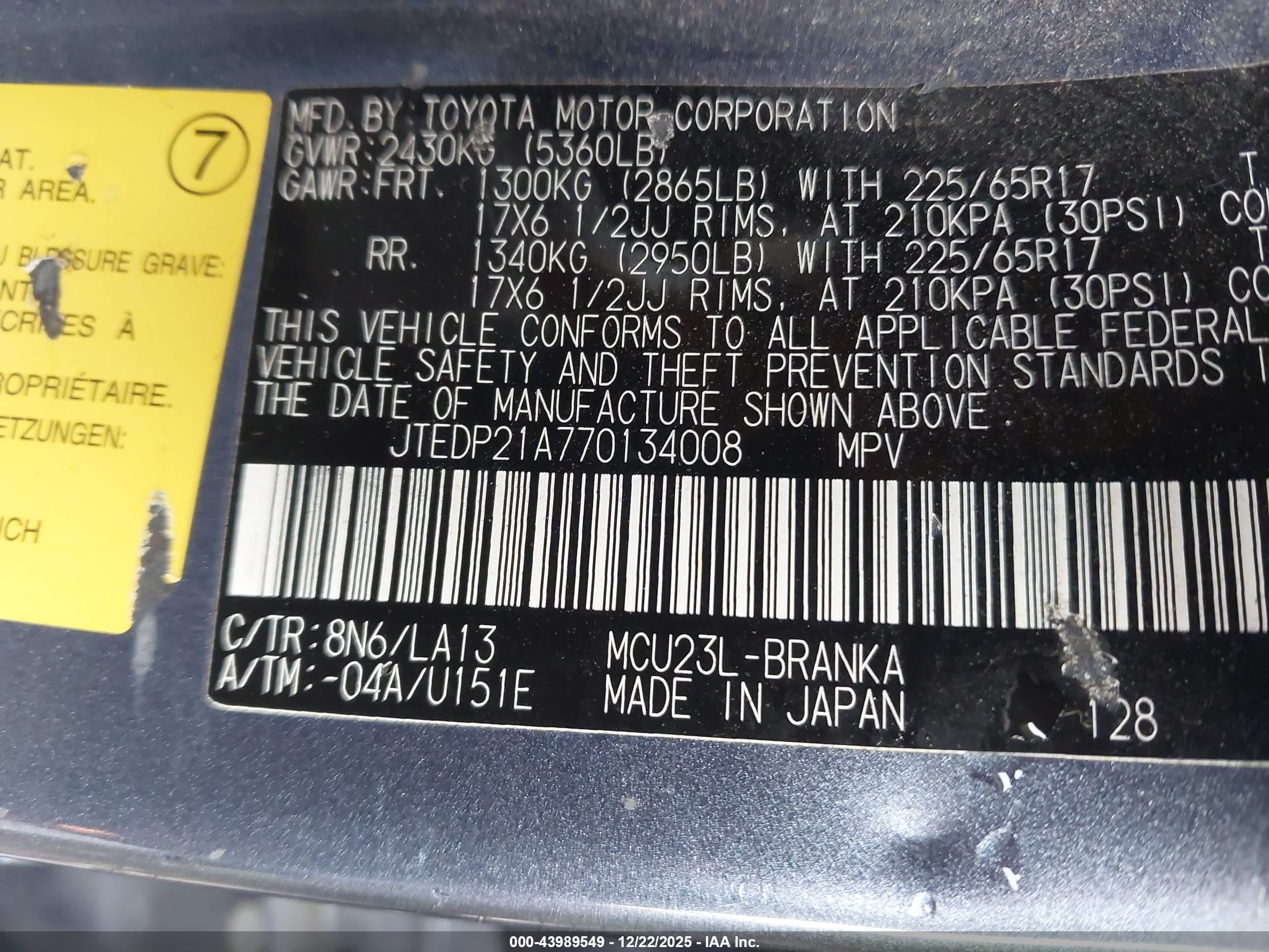 TOYOTA HIGHLANDER image 9