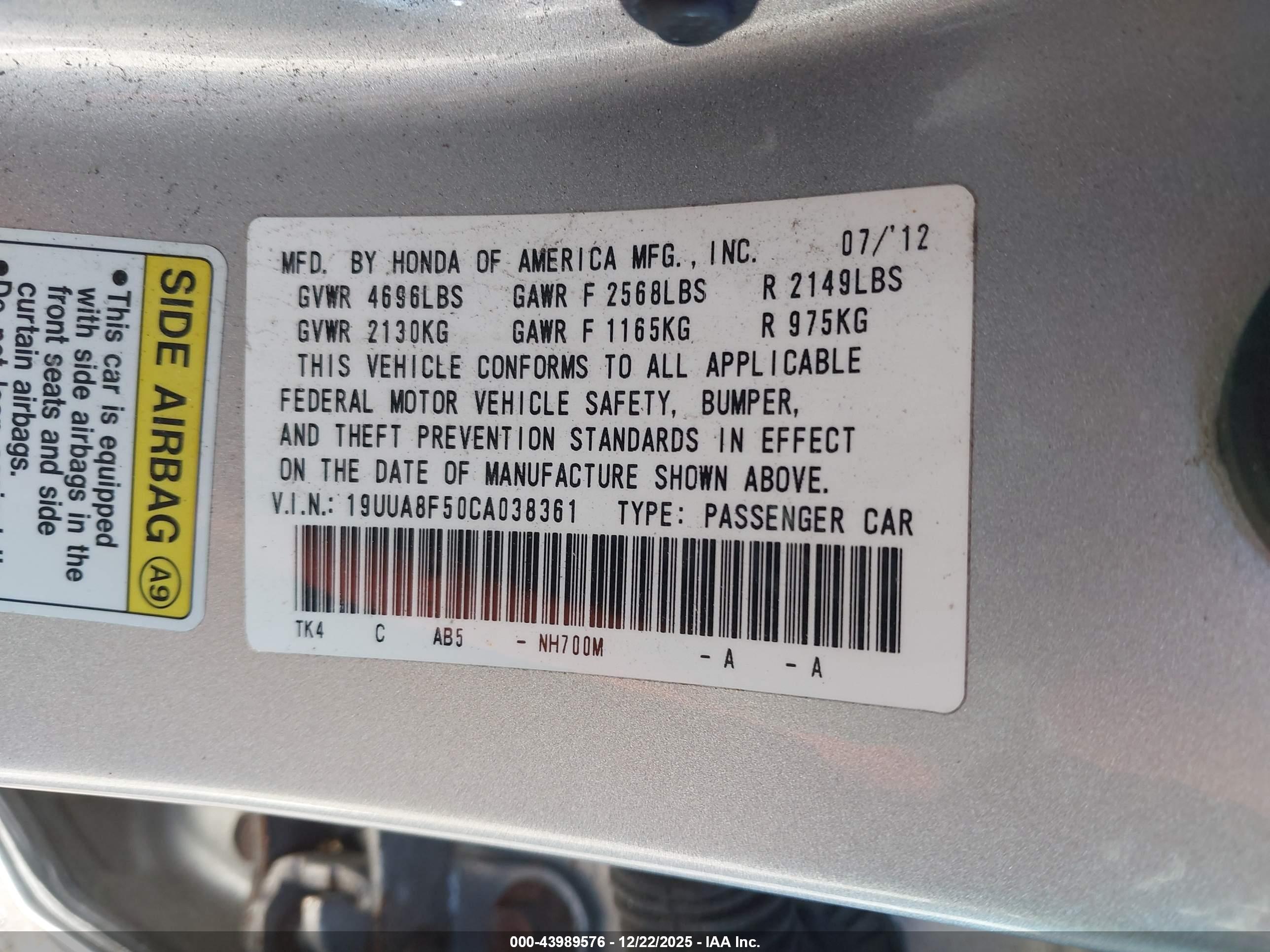 ACURA TL image 9