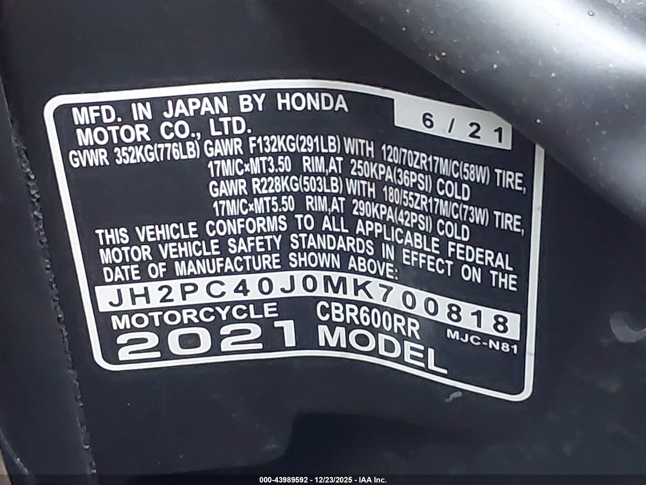 HONDA CBR600 image 10