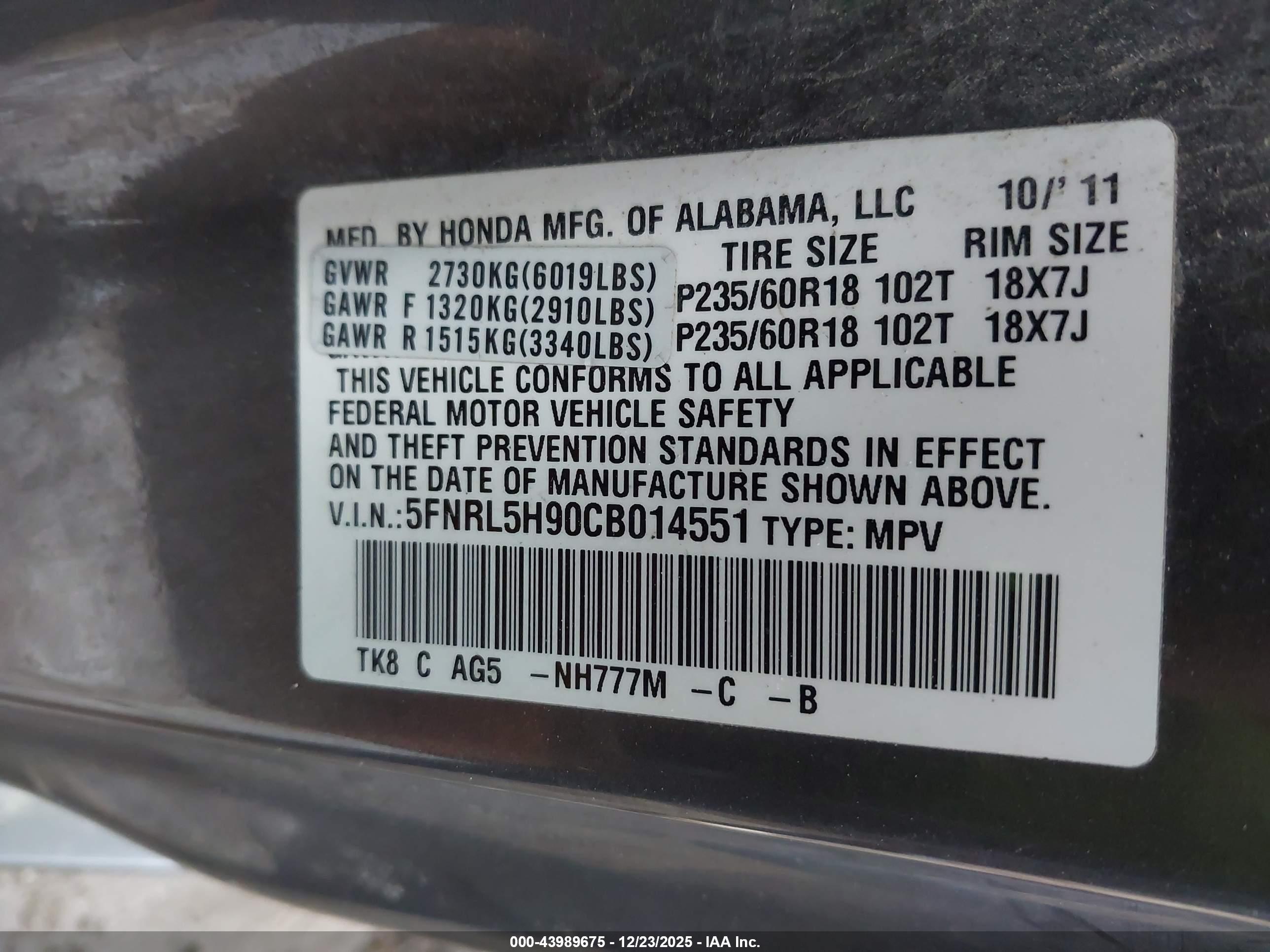 HONDA ODYSSEY image 9