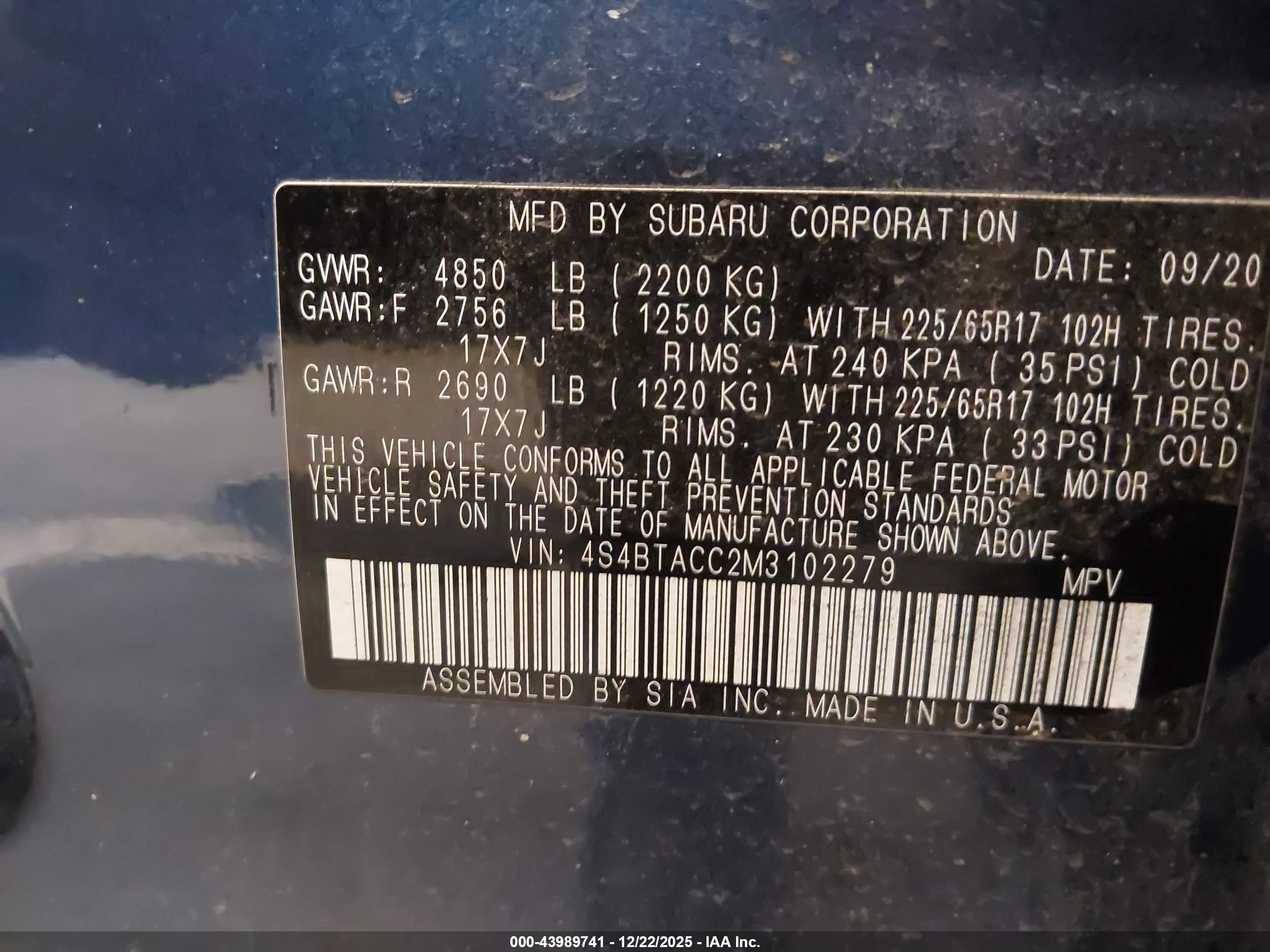 SUBARU OUTBACK image 9