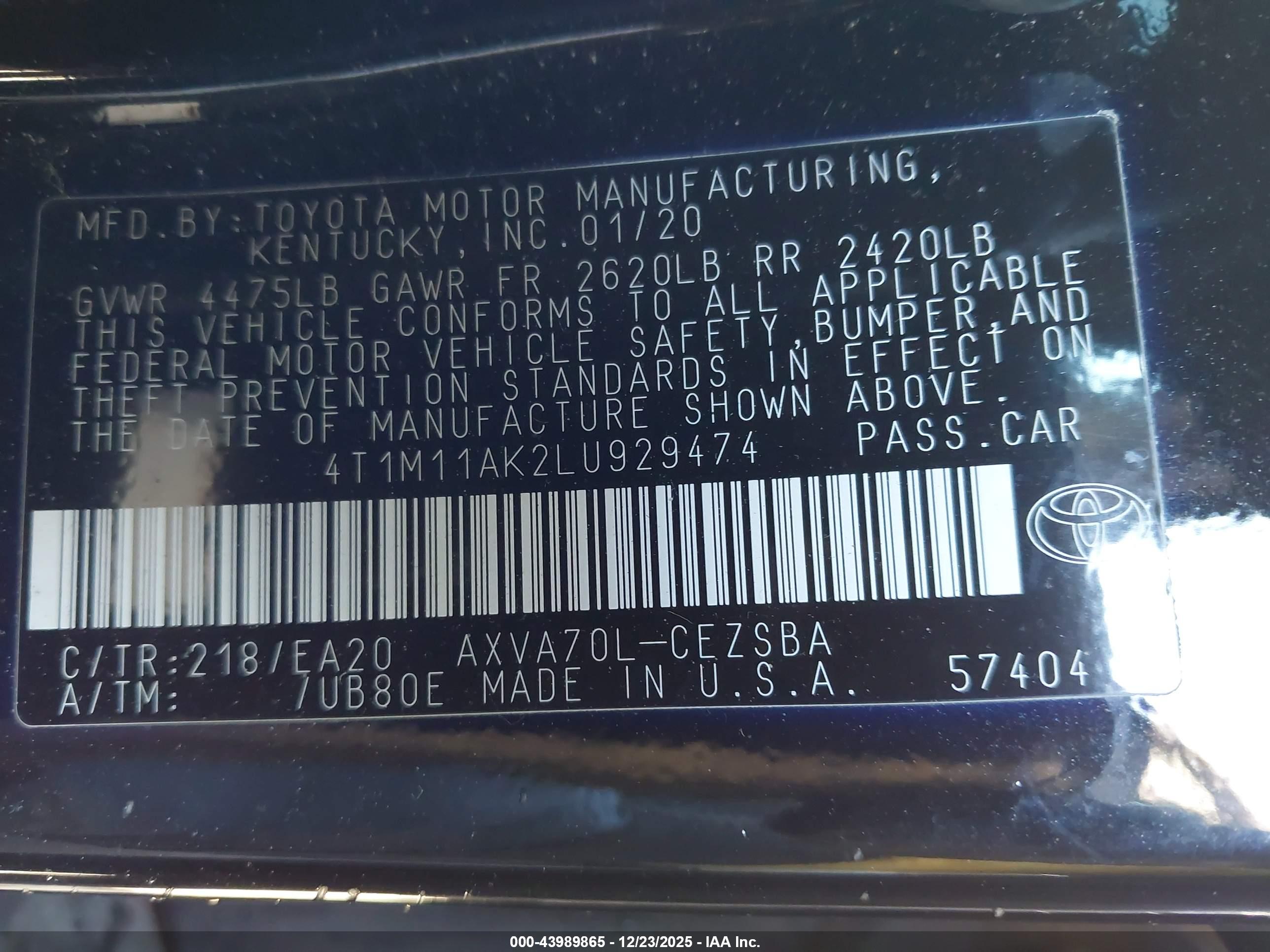 TOYOTA CAMRY image 9