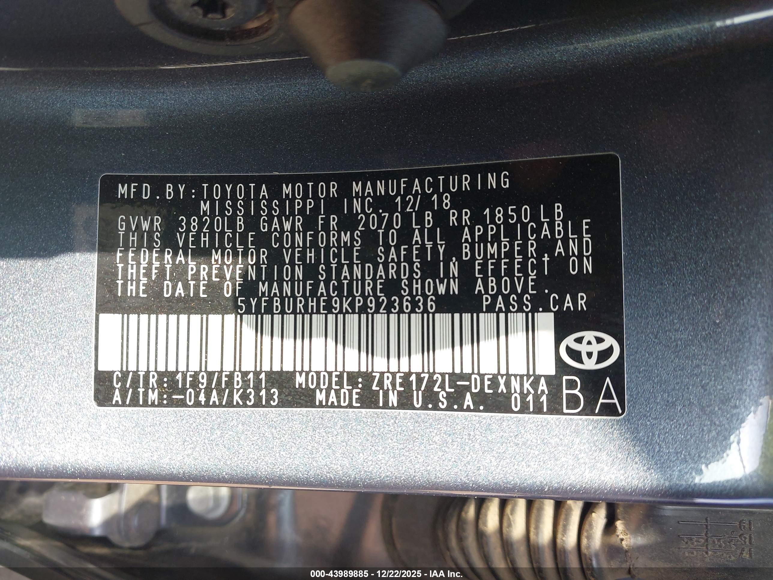 TOYOTA COROLLA image 9