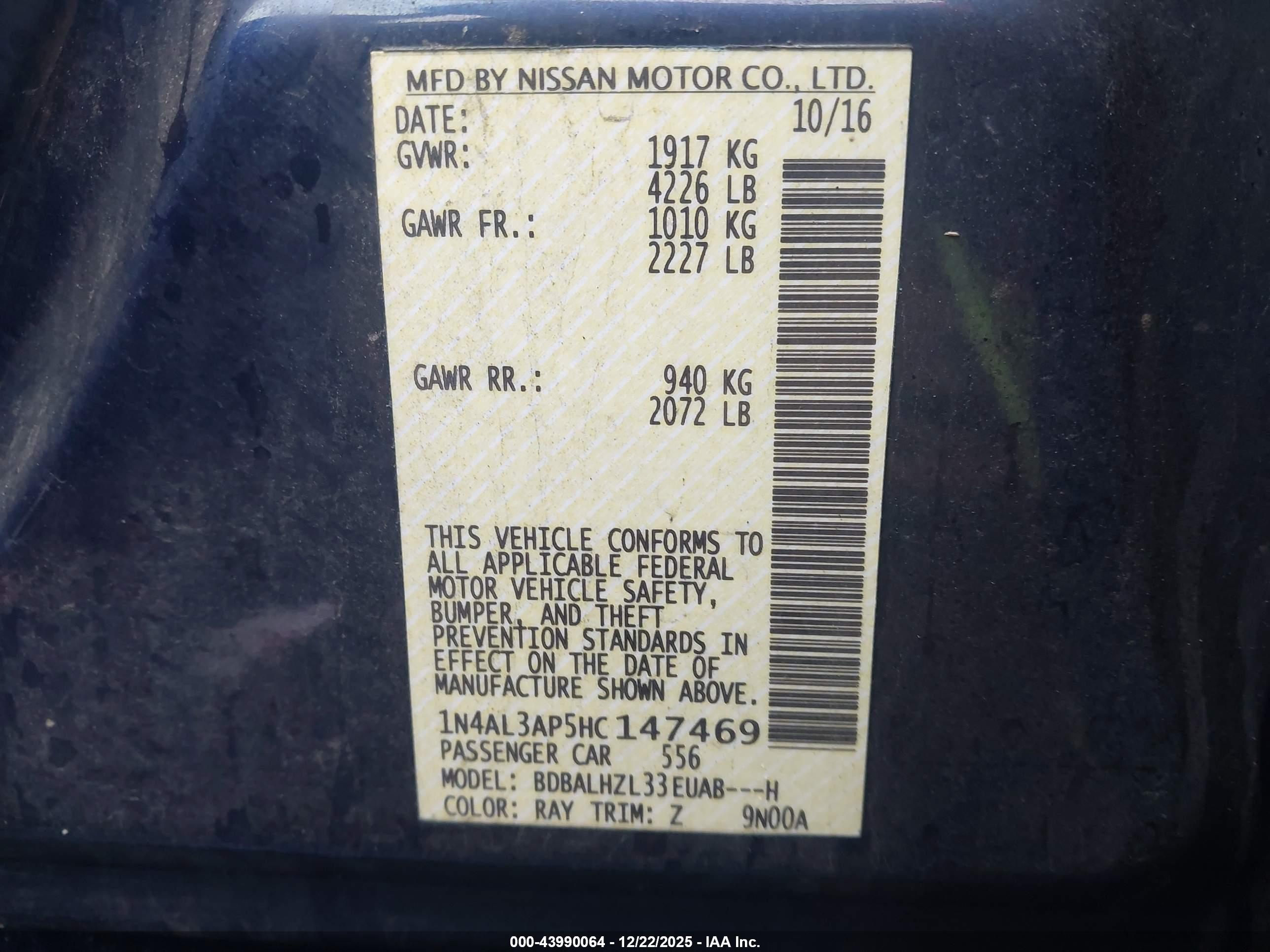 NISSAN ALTIMA image 9