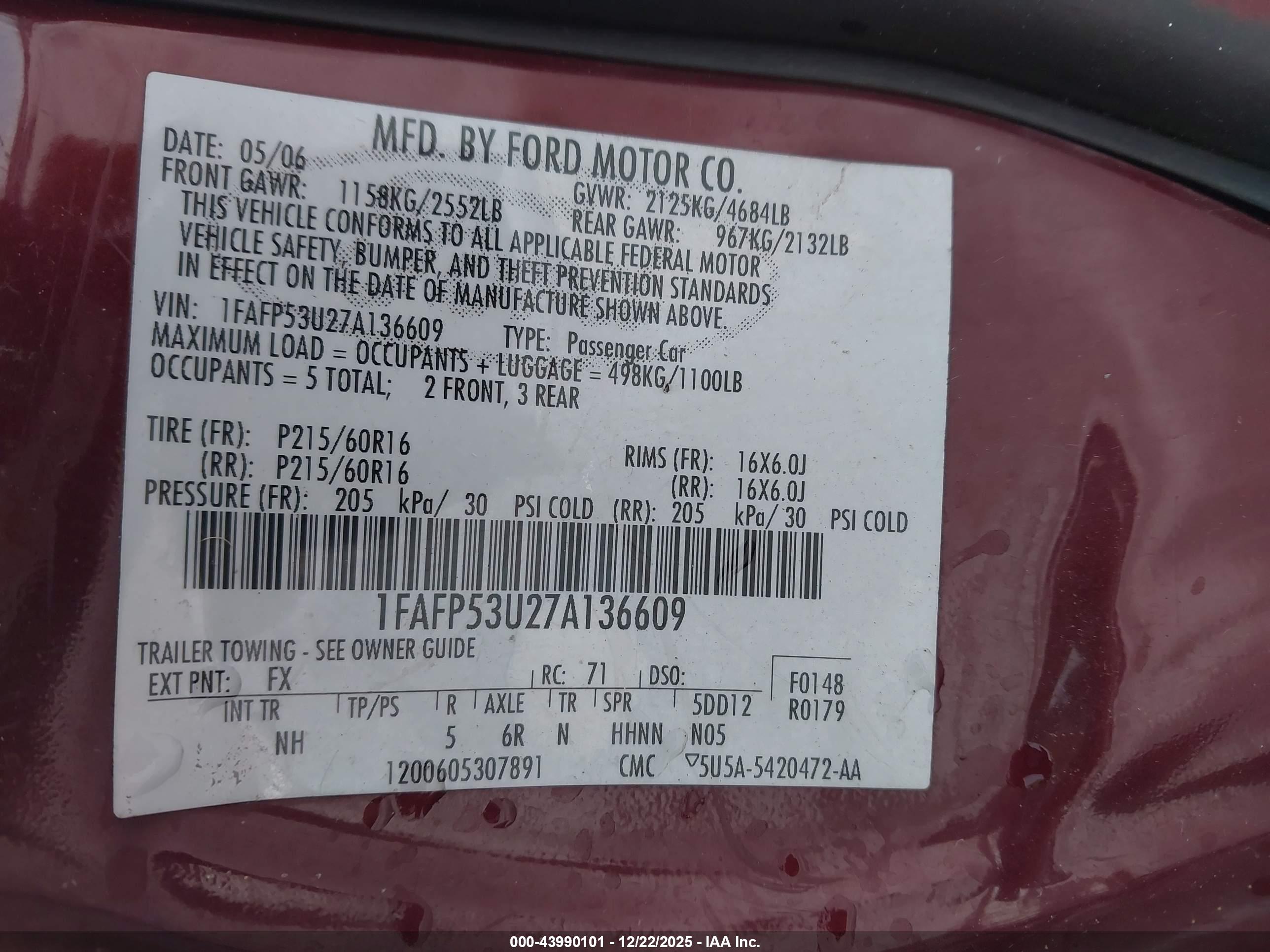FORD TAURUS image 9