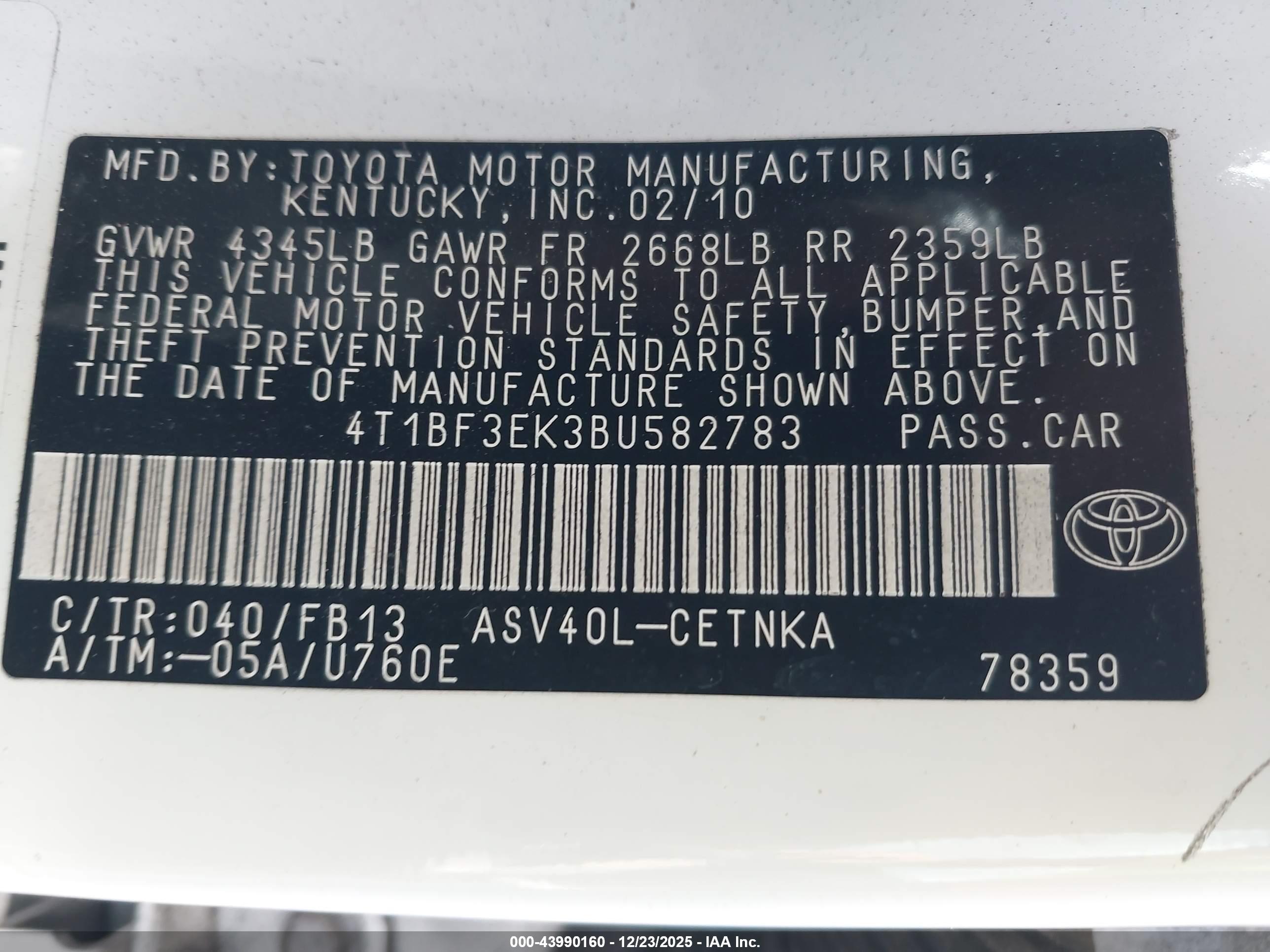 TOYOTA CAMRY image 9