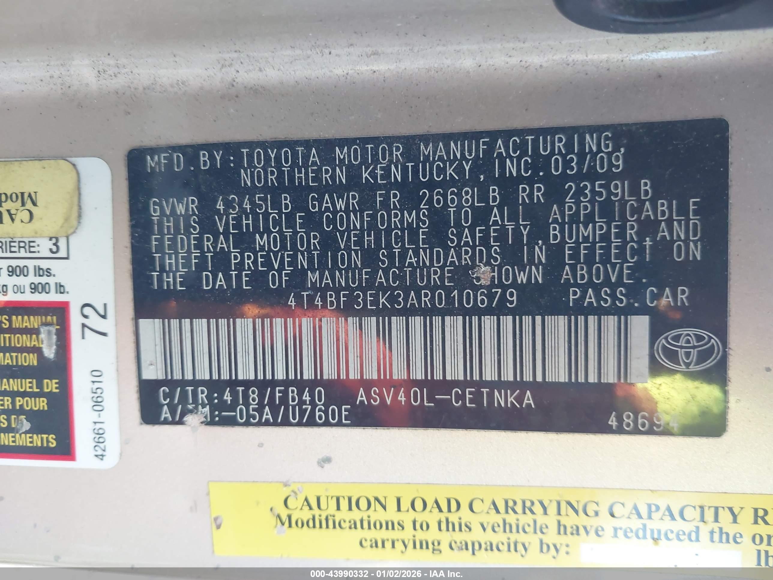TOYOTA CAMRY image 9