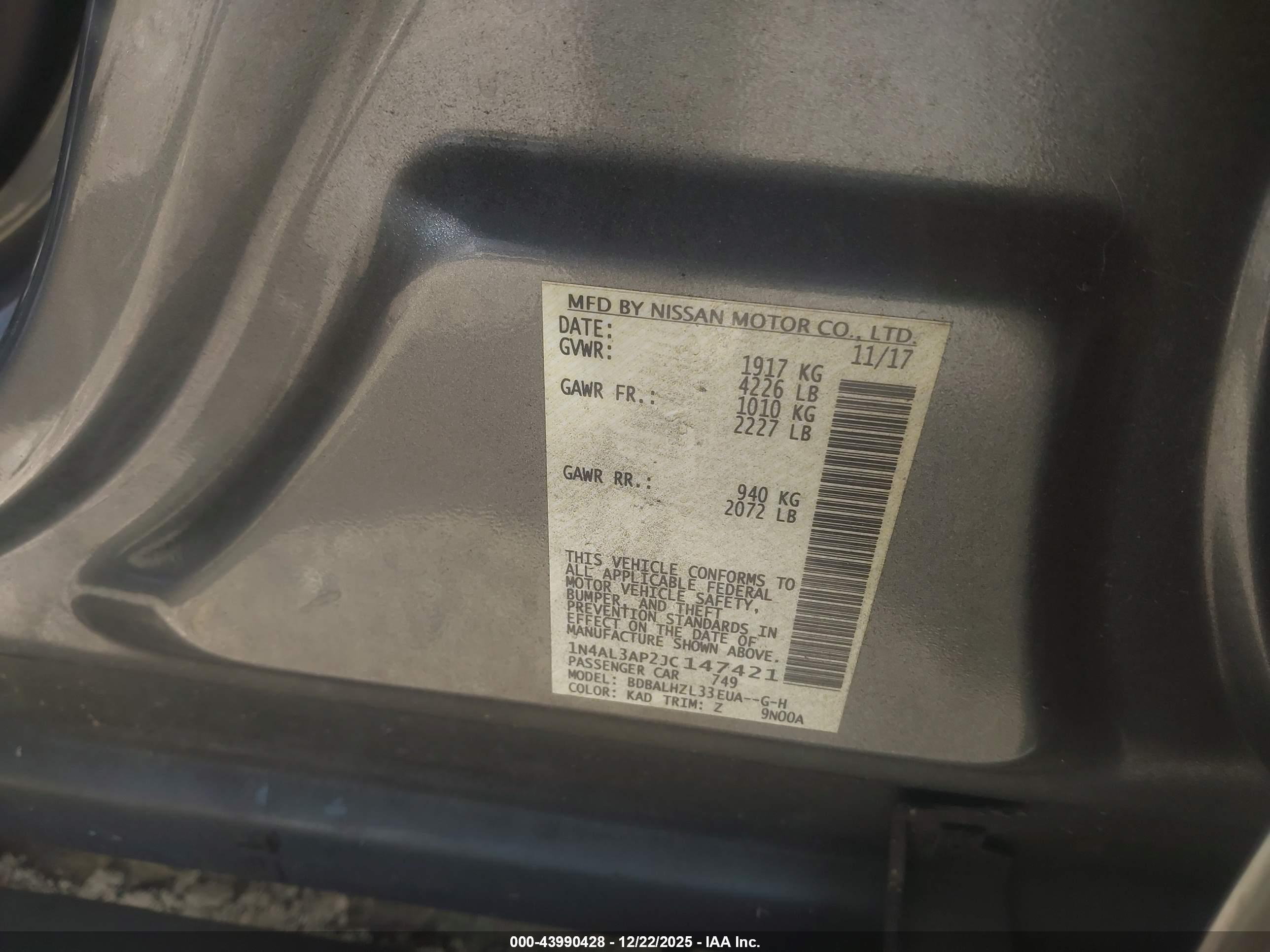 NISSAN ALTIMA image 9