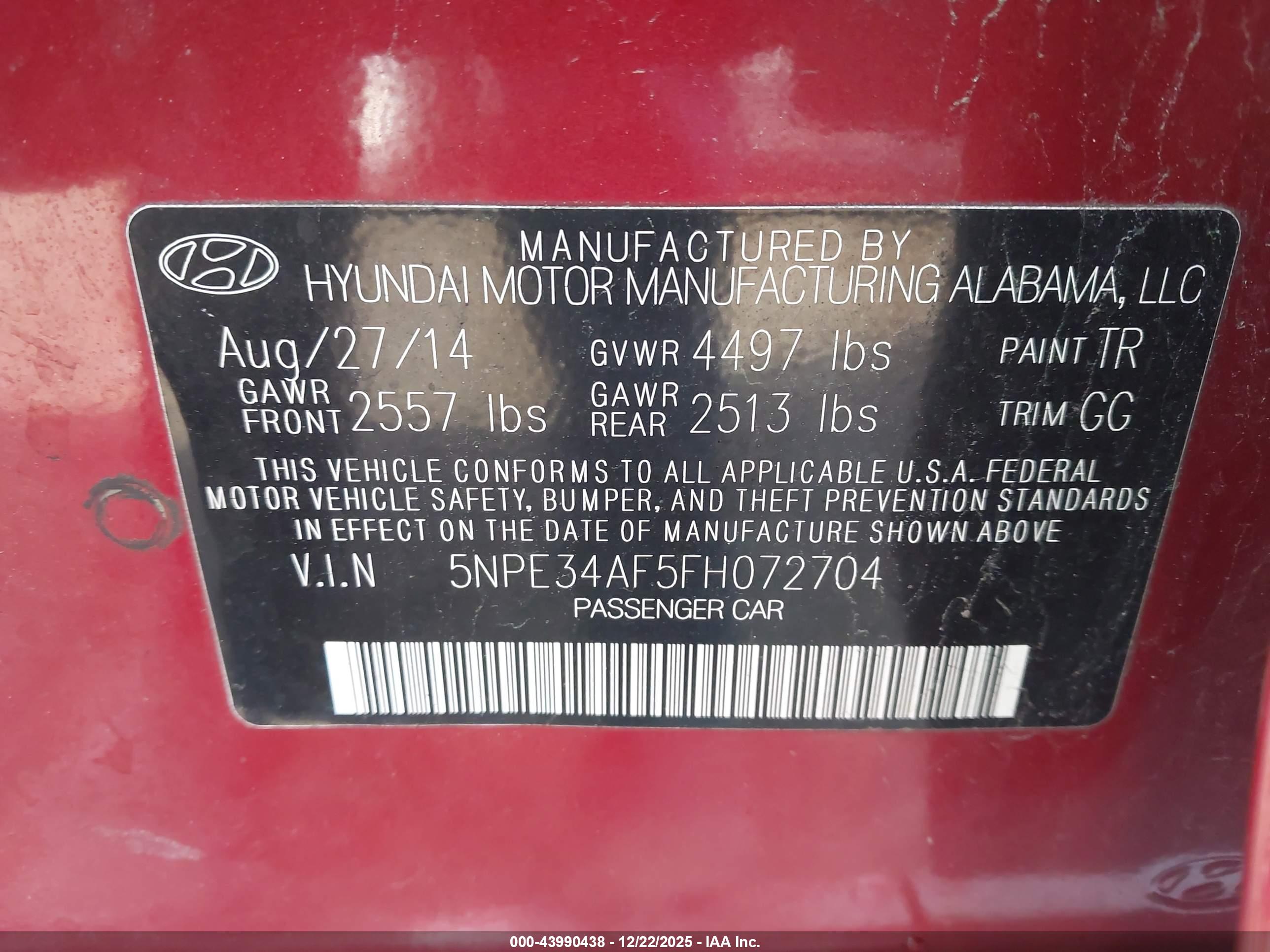 HYUNDAI SONATA image 9