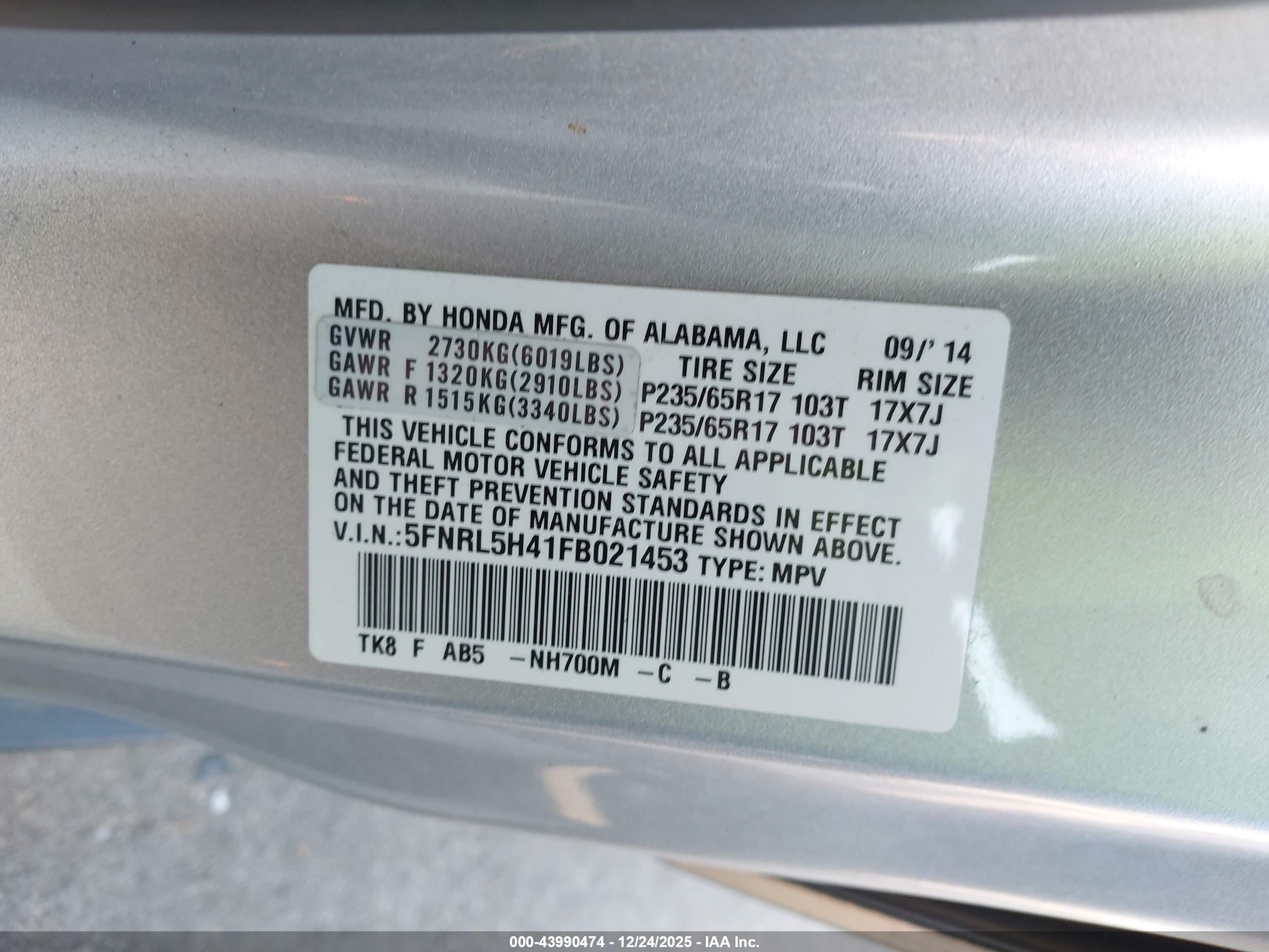 HONDA ODYSSEY image 9