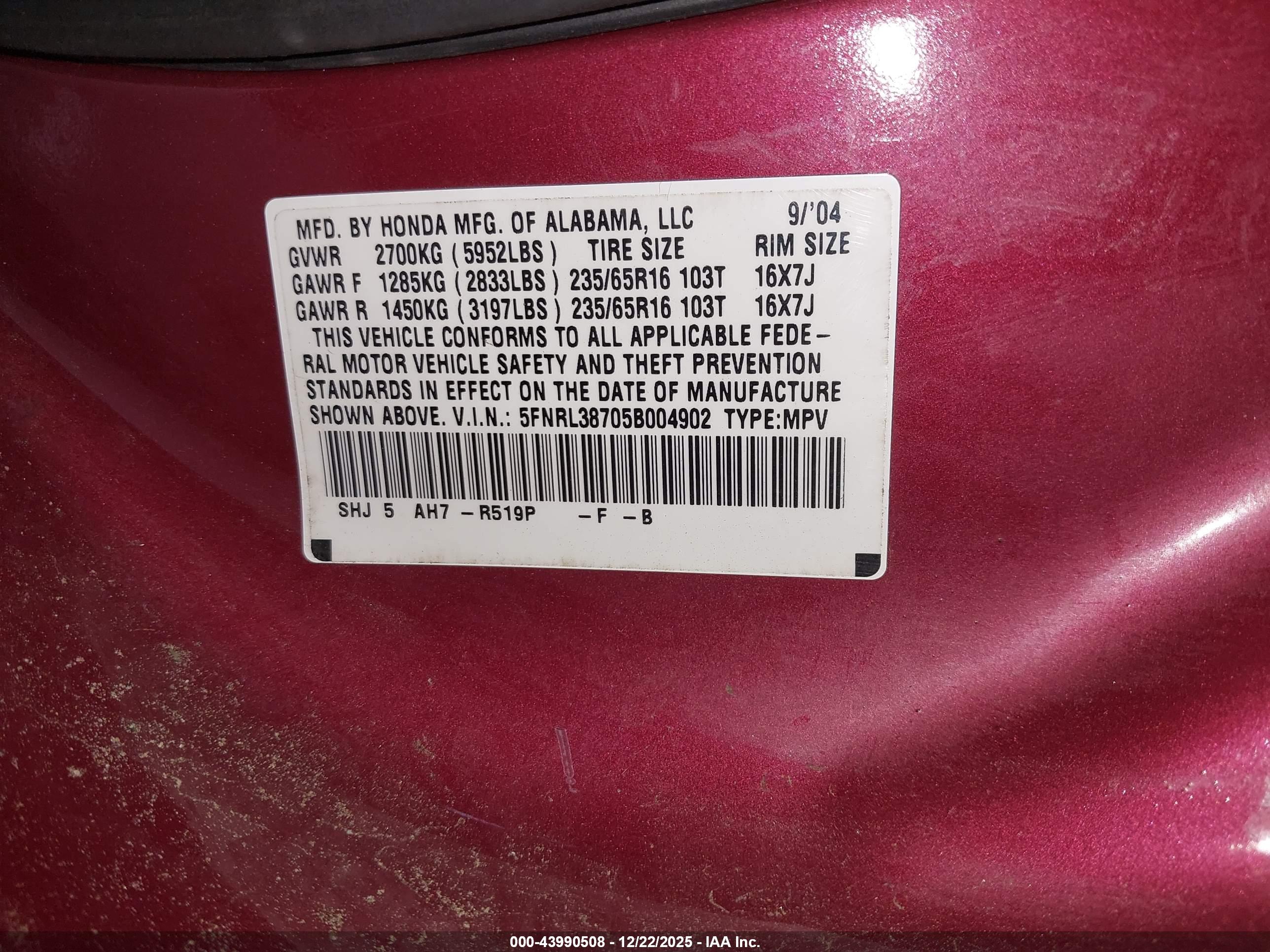 HONDA ODYSSEY image 9