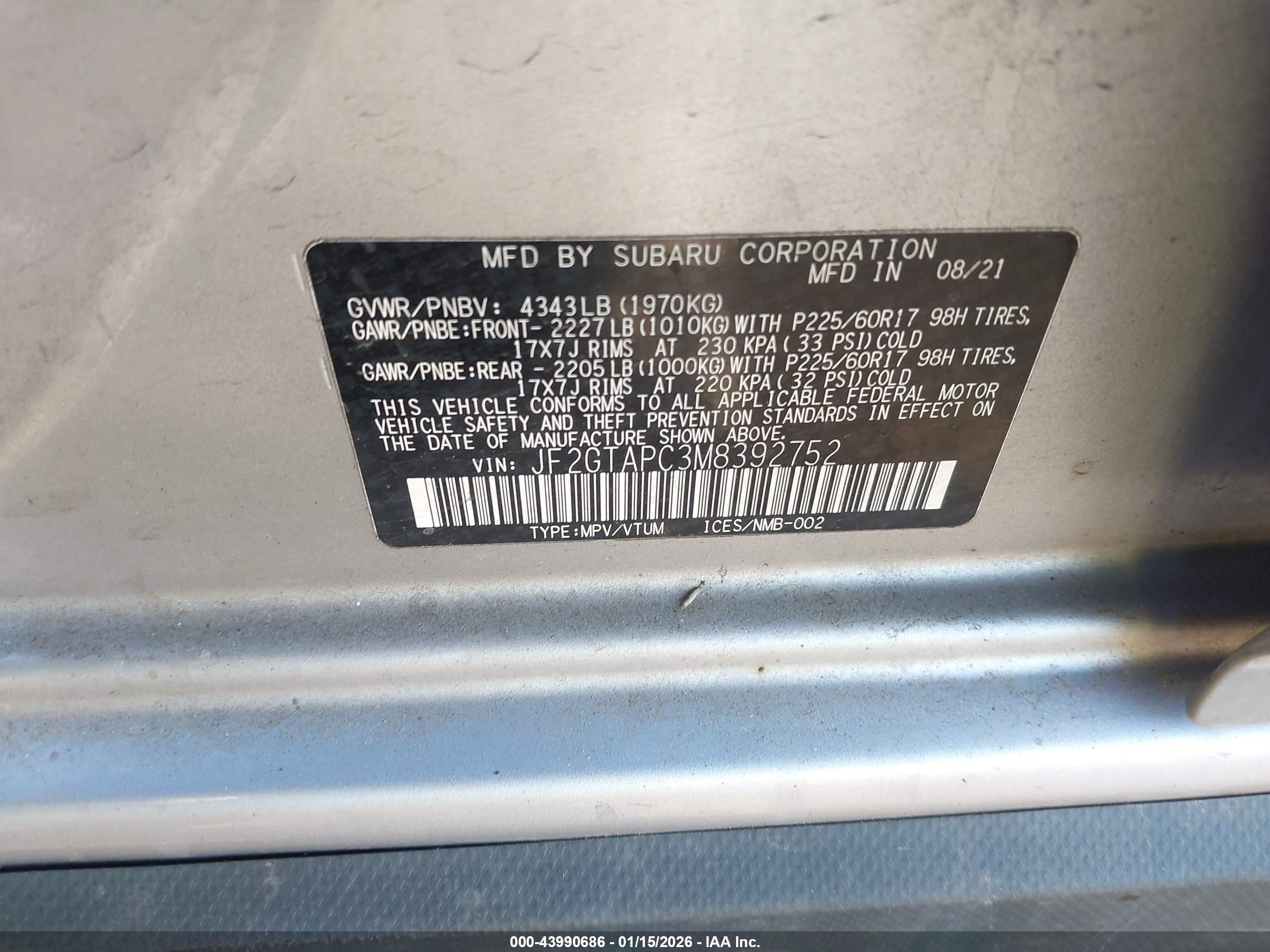 SUBARU CROSSTREK image 9