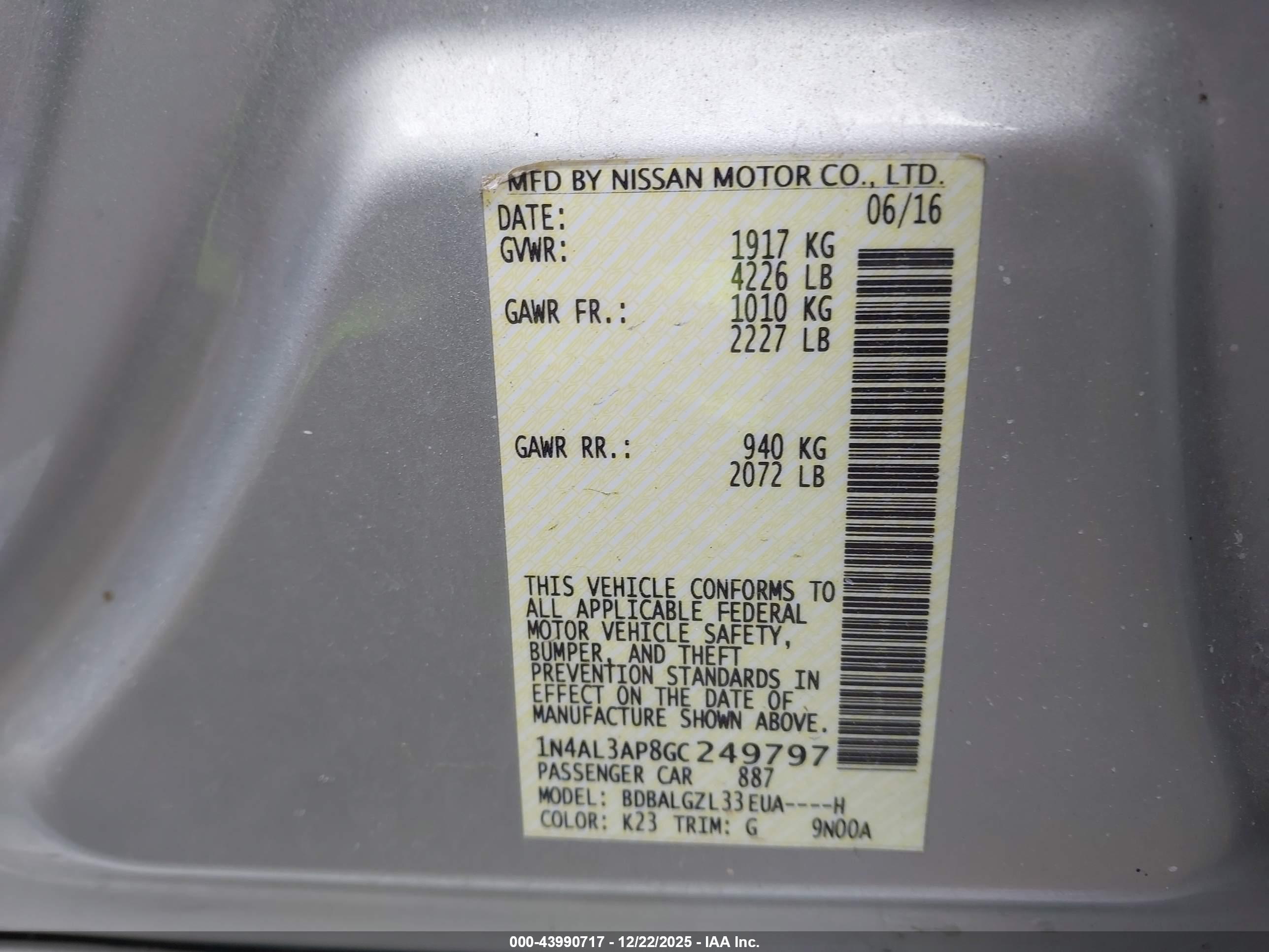 NISSAN ALTIMA image 9