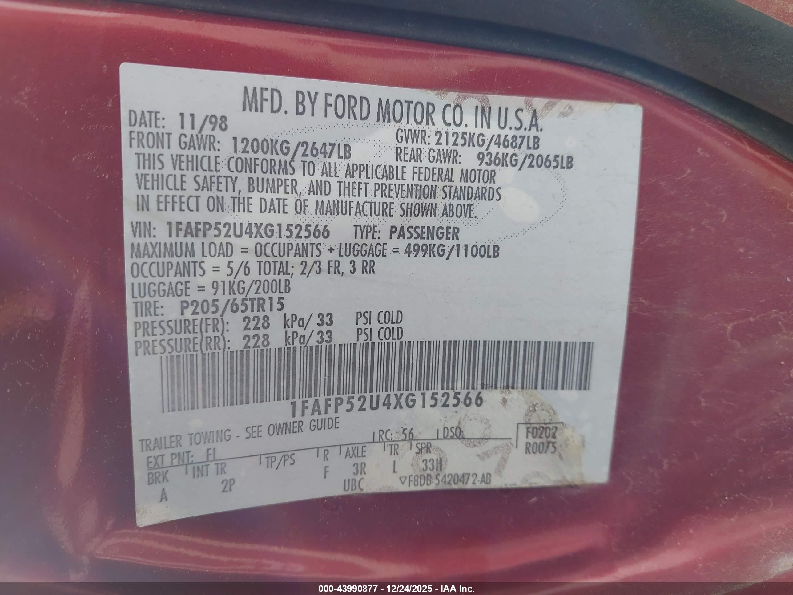FORD TAURUS image 9