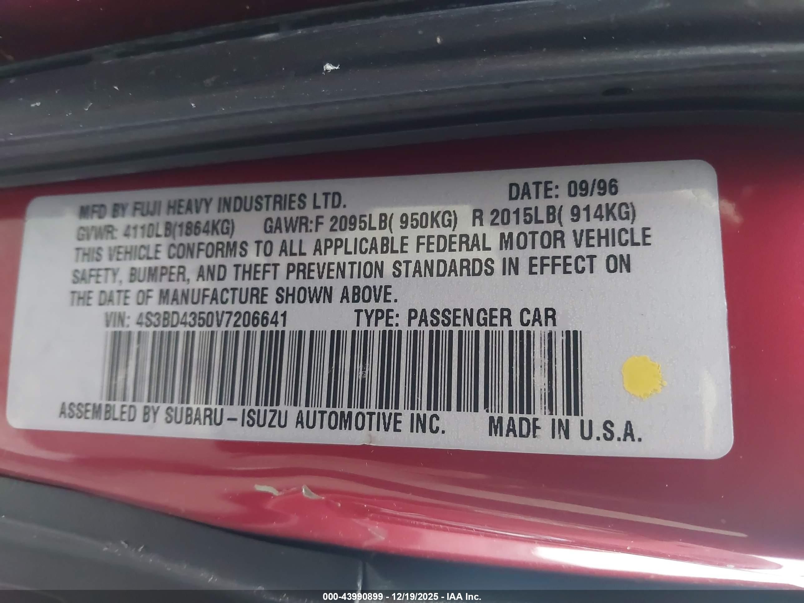 SUBARU LEGACY image 9