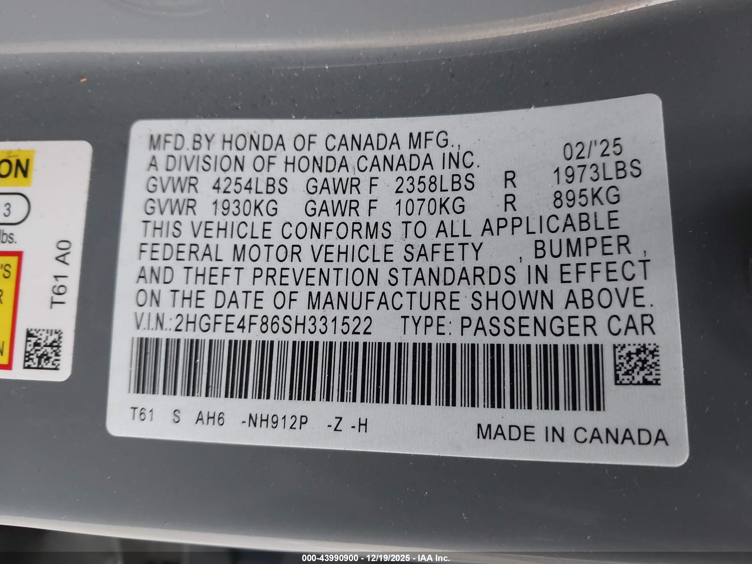 HONDA CIVIC image 9