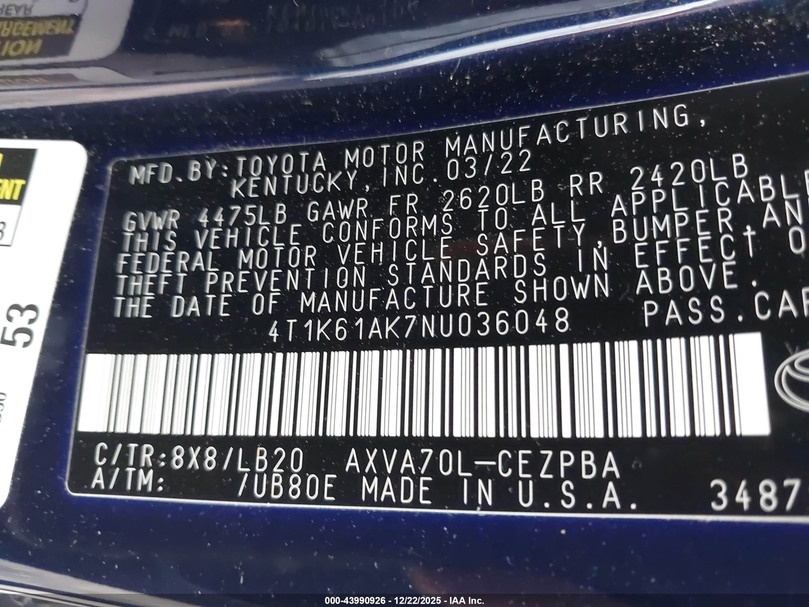 TOYOTA CAMRY image 9