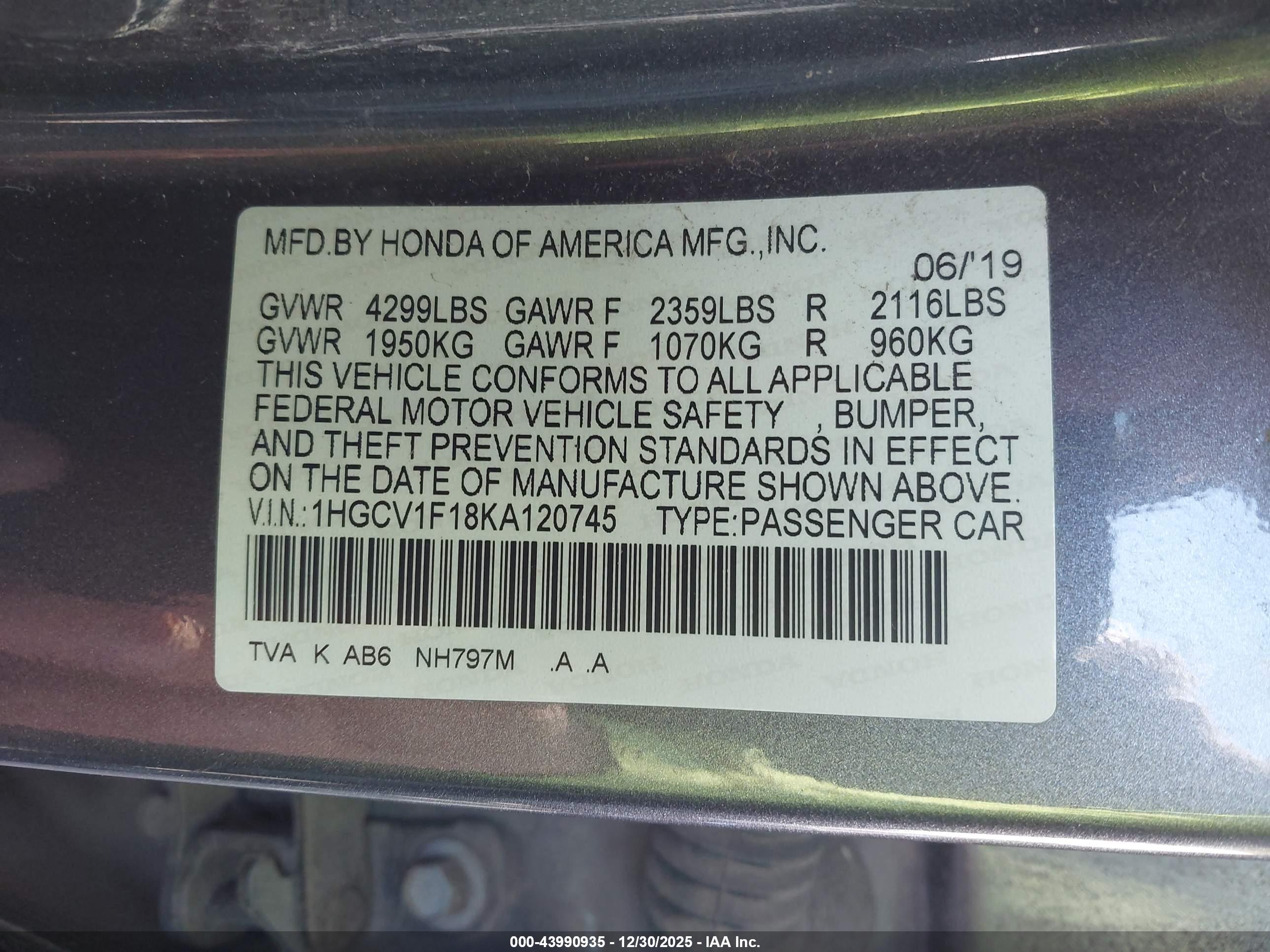 HONDA ACCORD image 9