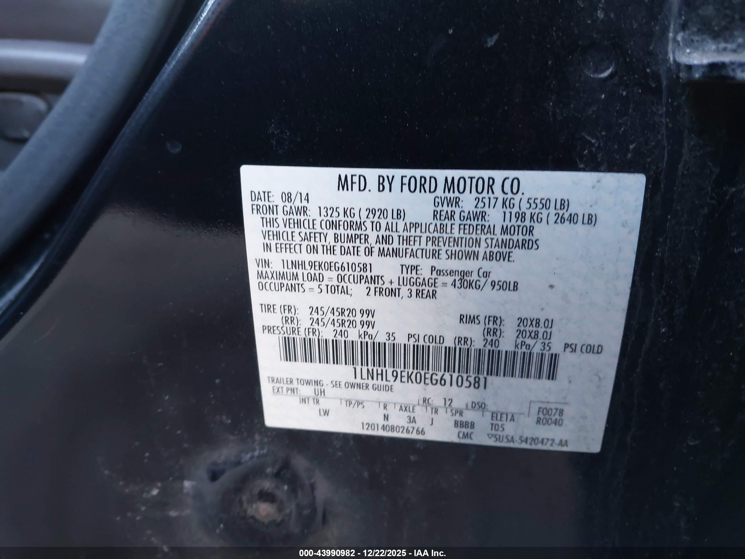LINCOLN MKS image 9