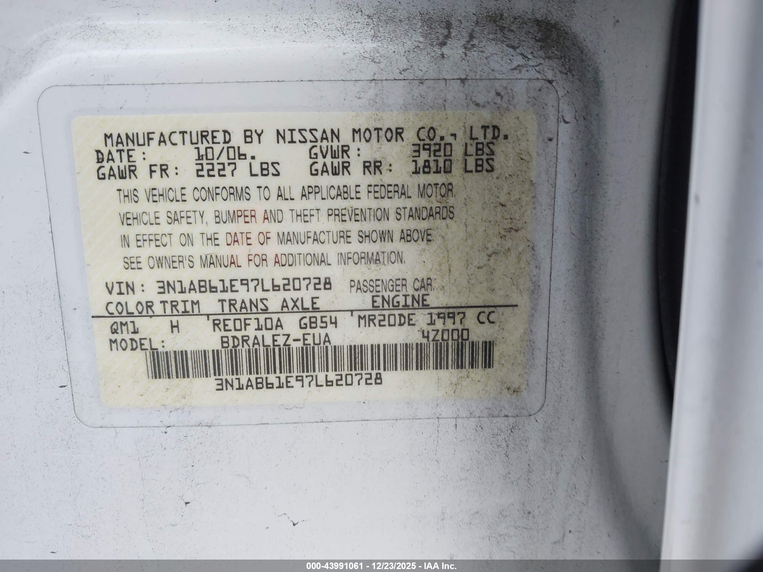 NISSAN SENTRA image 9