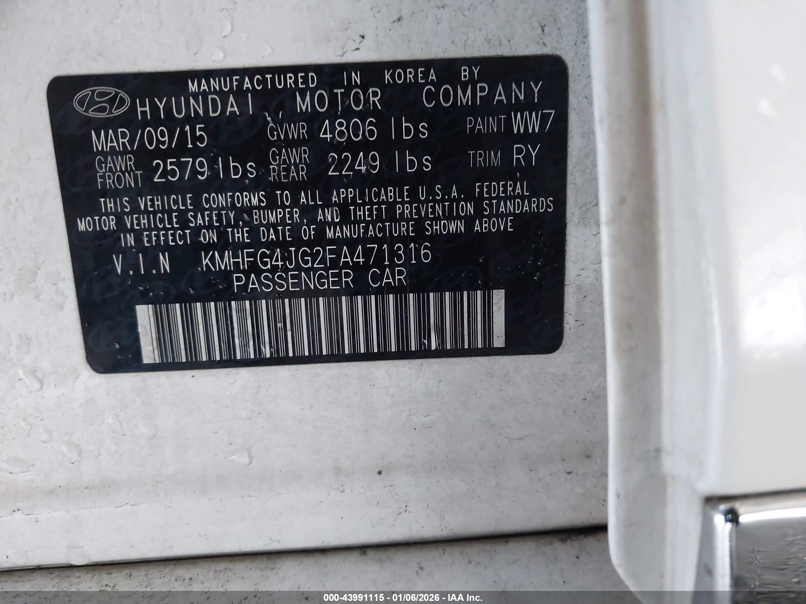 HYUNDAI AZERA image 9