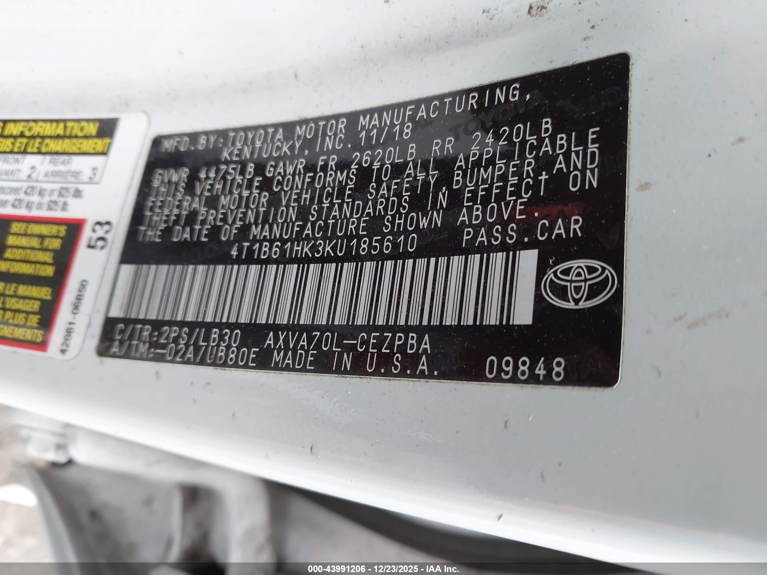 TOYOTA CAMRY image 9