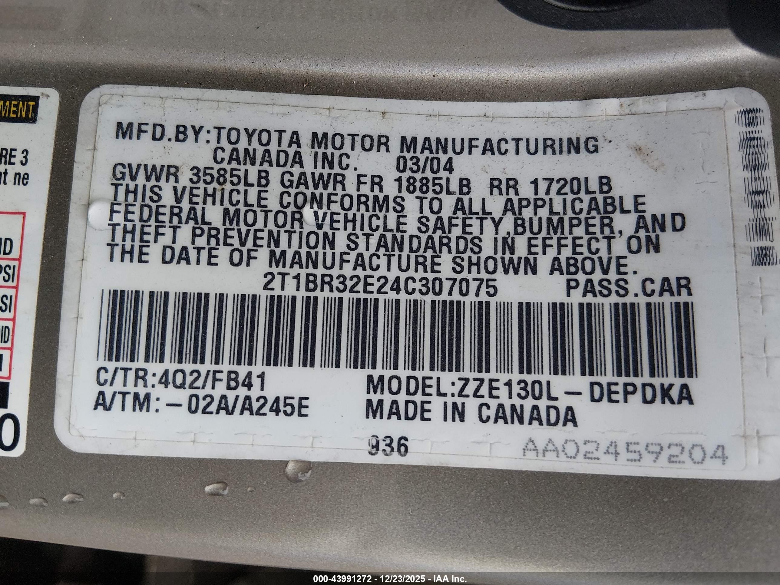 TOYOTA COROLLA image 9