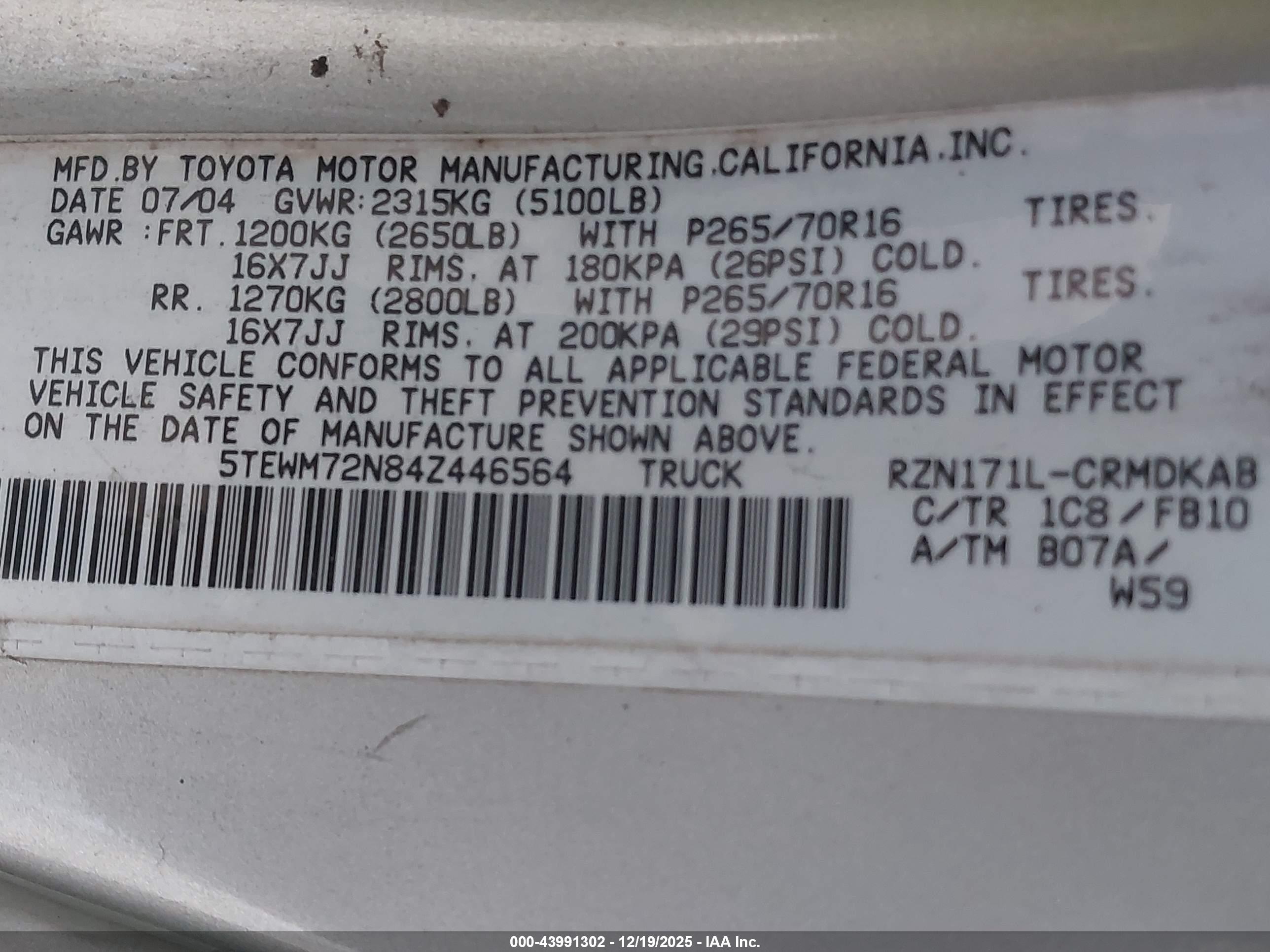 TOYOTA TACOMA image 9