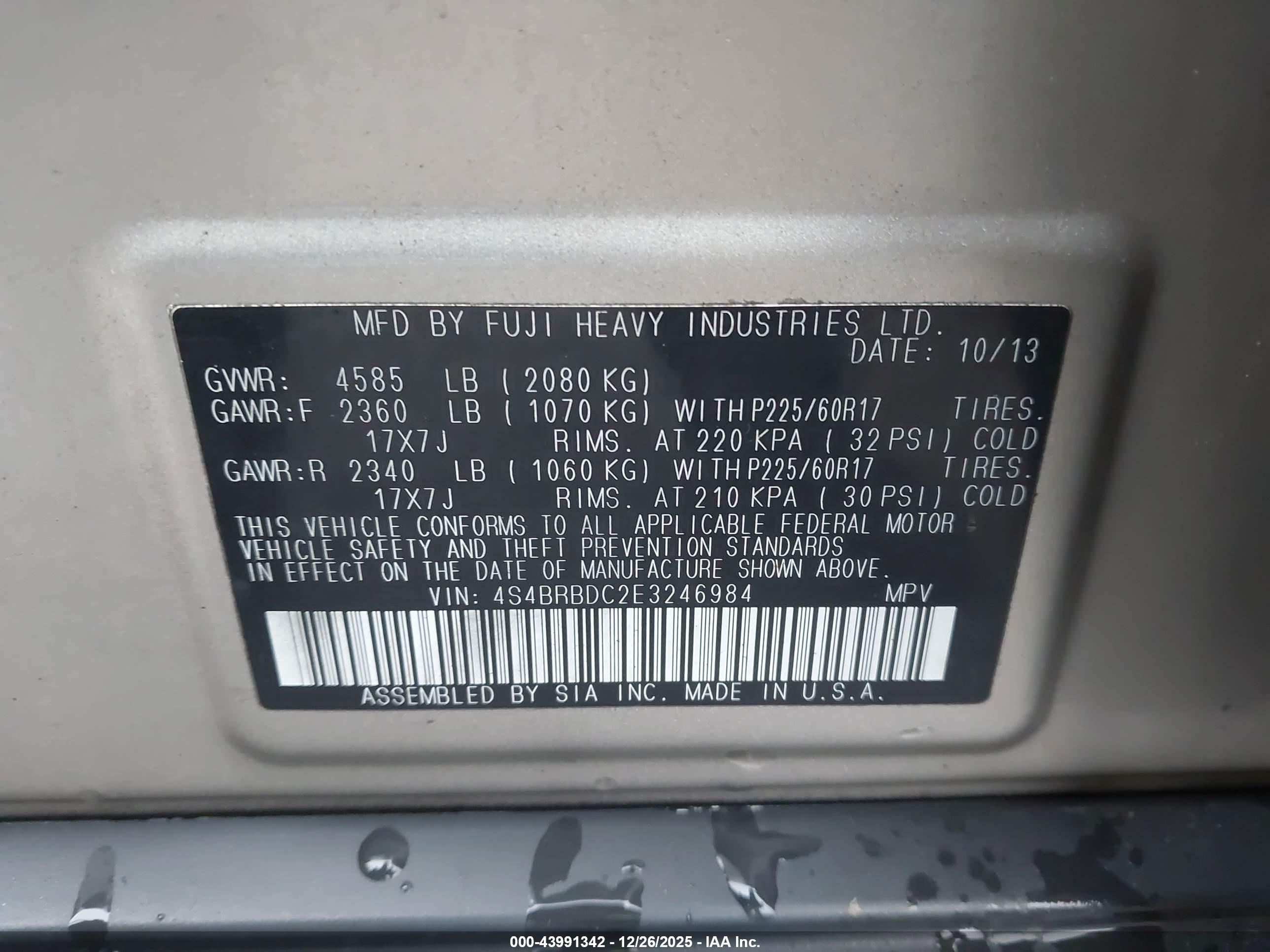 SUBARU OUTBACK image 9