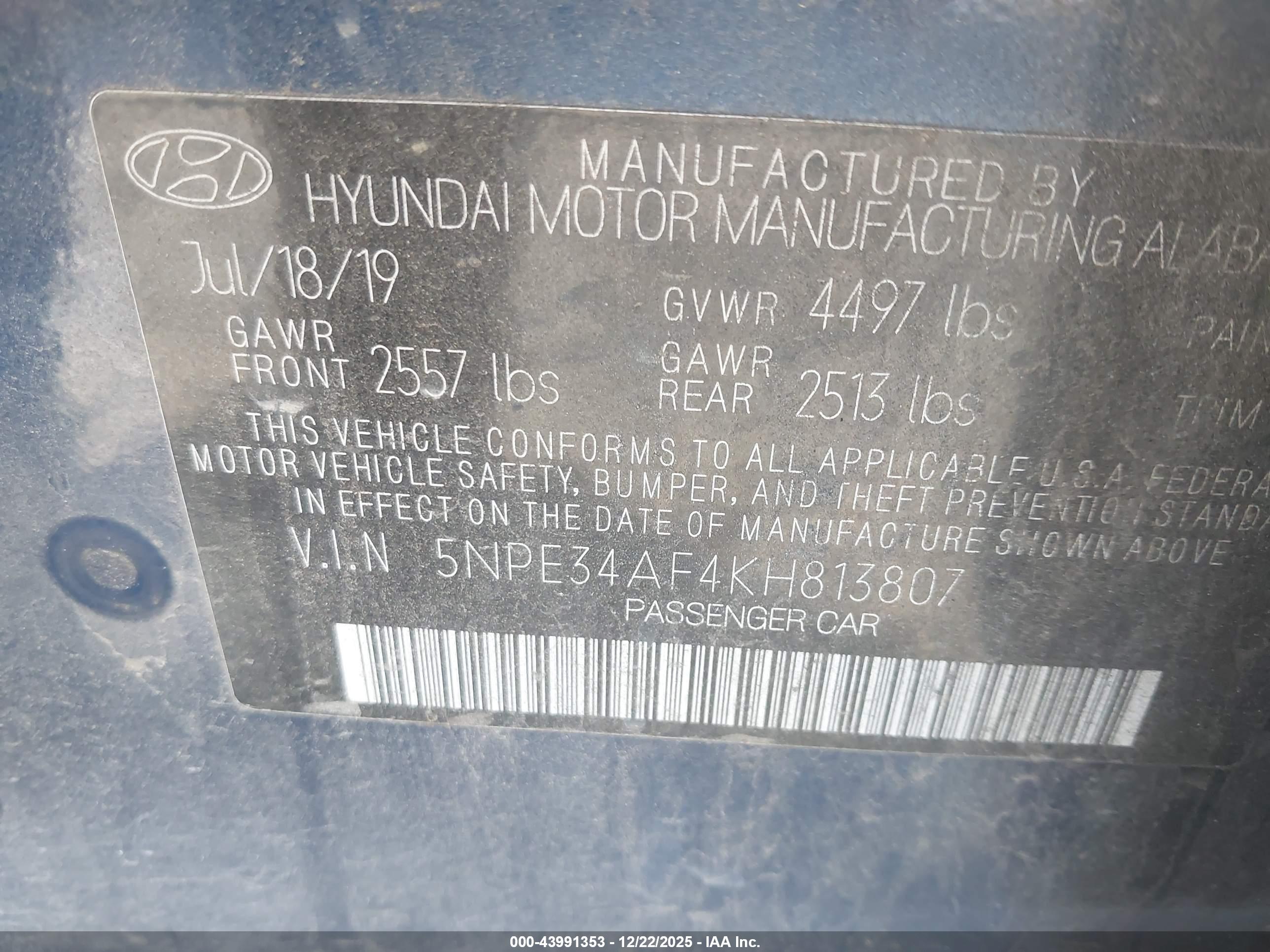 HYUNDAI SONATA image 9