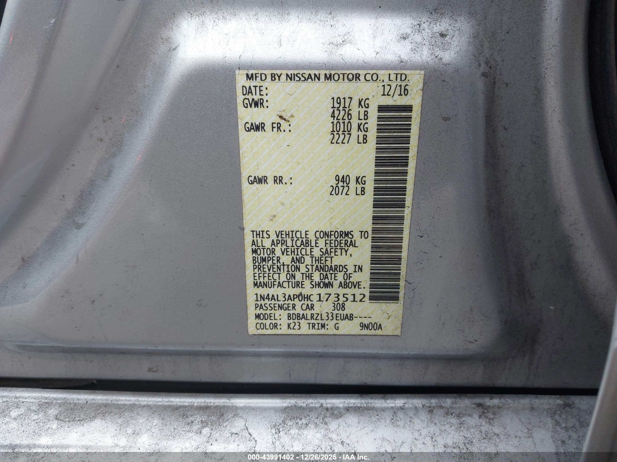 NISSAN ALTIMA image 9