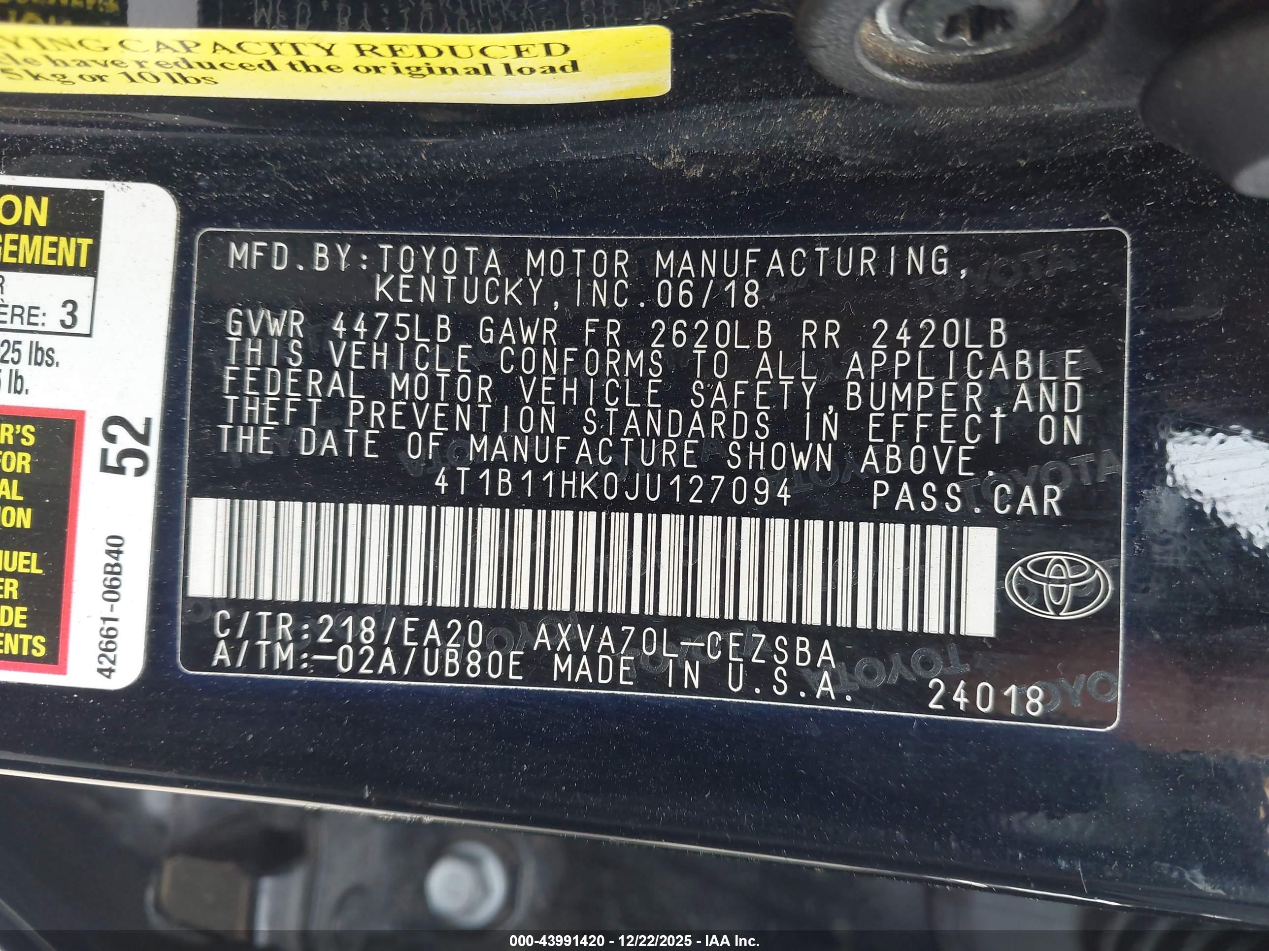 TOYOTA CAMRY image 9