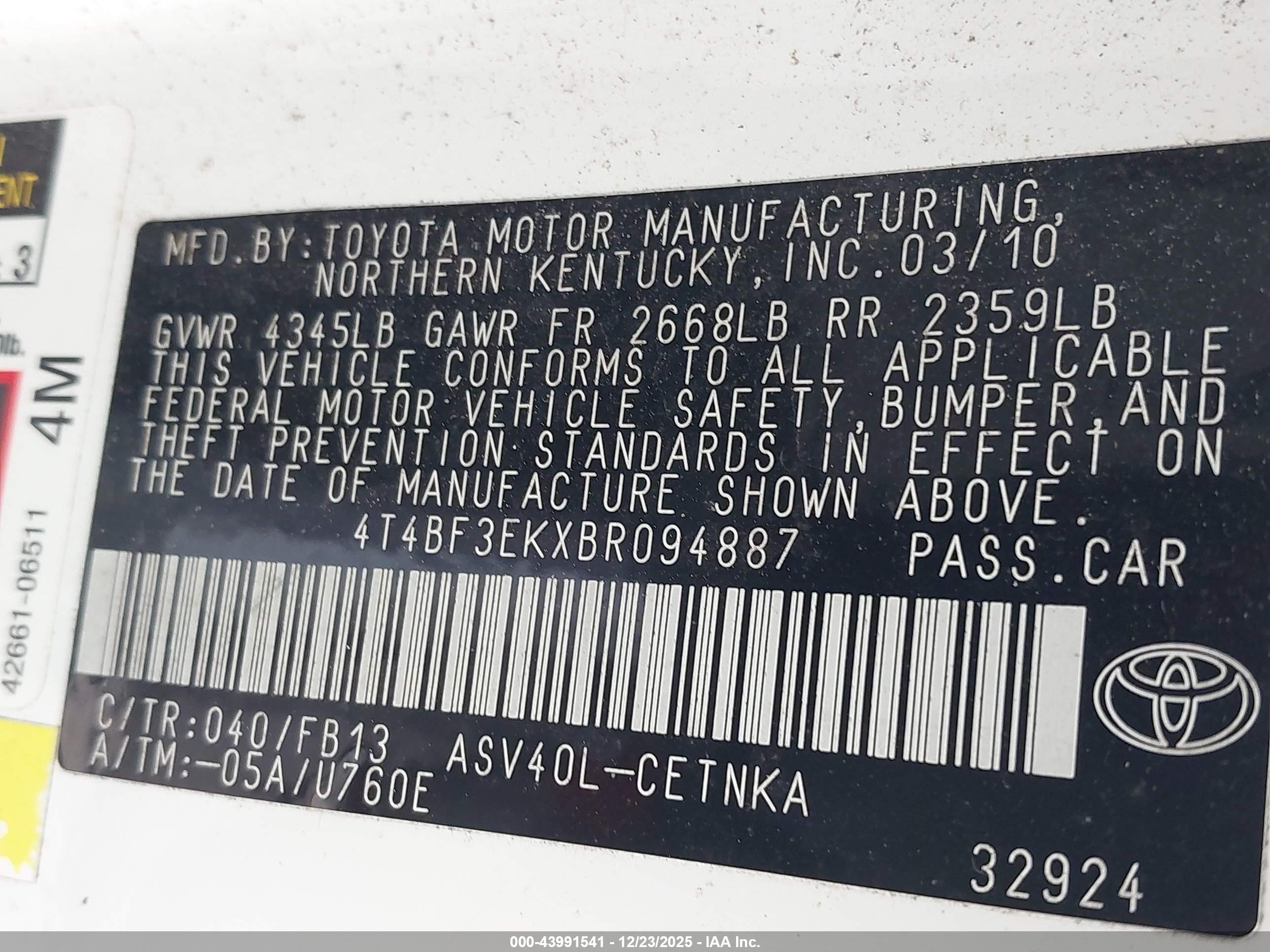 TOYOTA CAMRY image 9