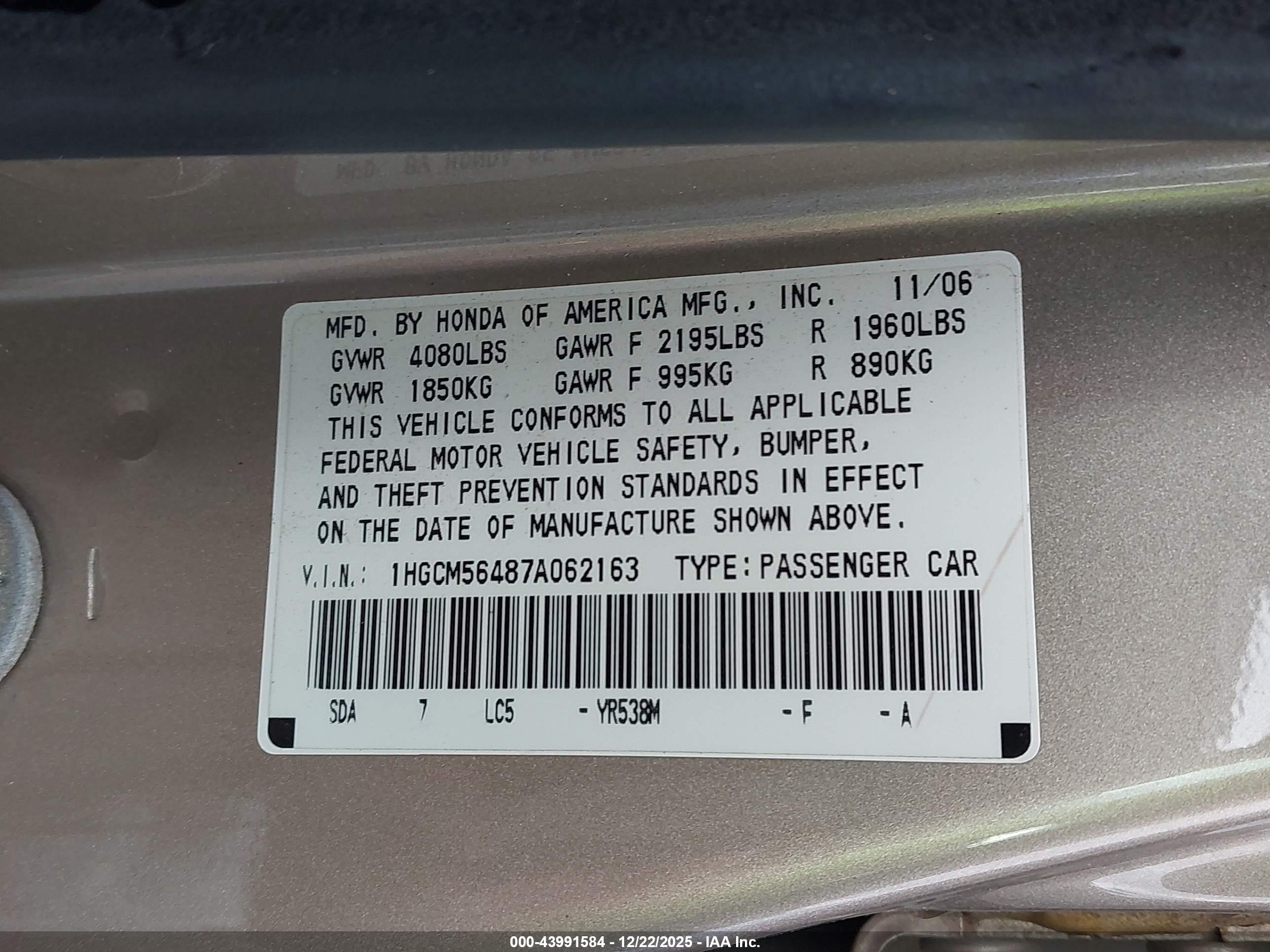 HONDA ACCORD image 9