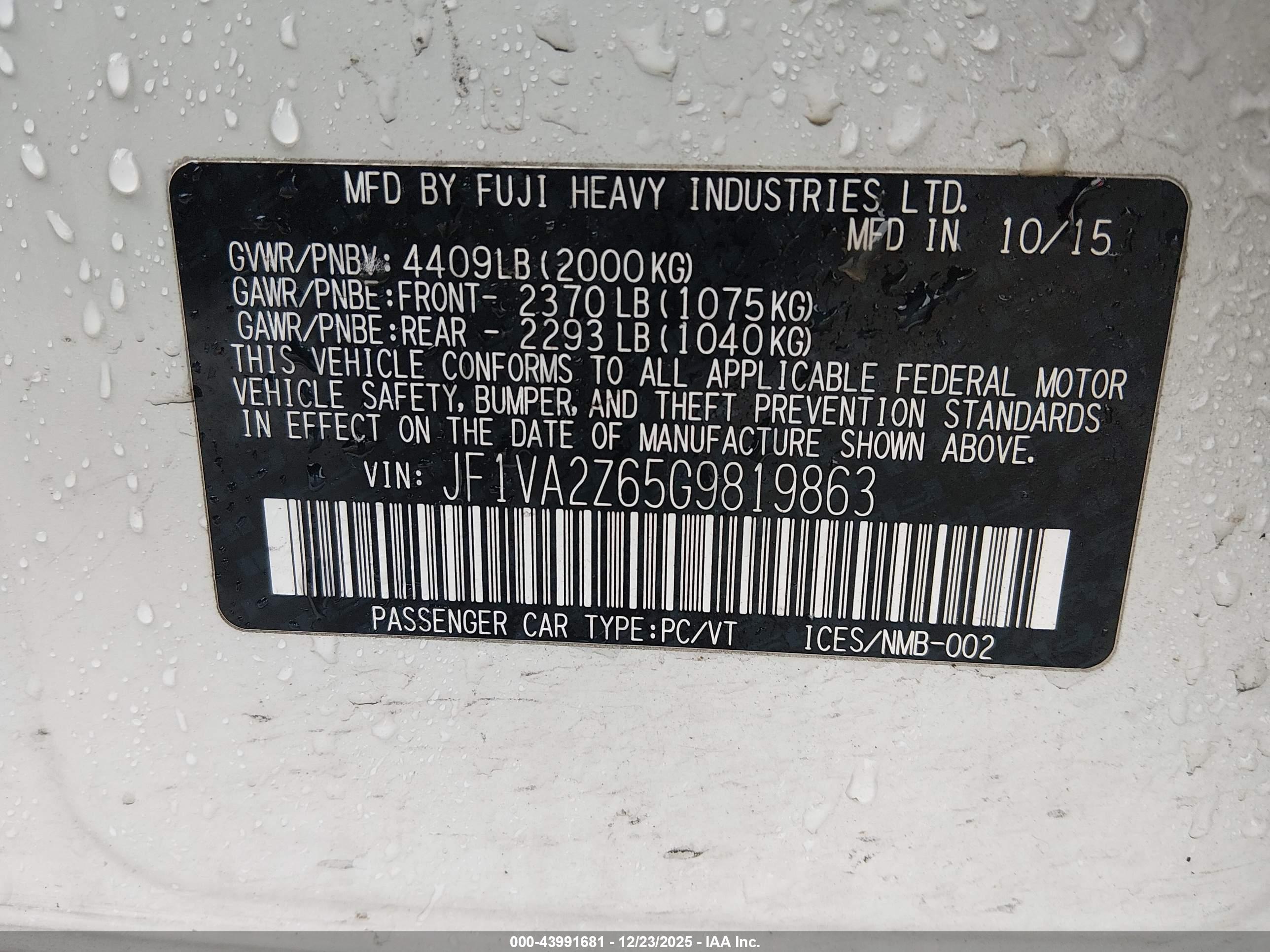 SUBARU WRX image 9