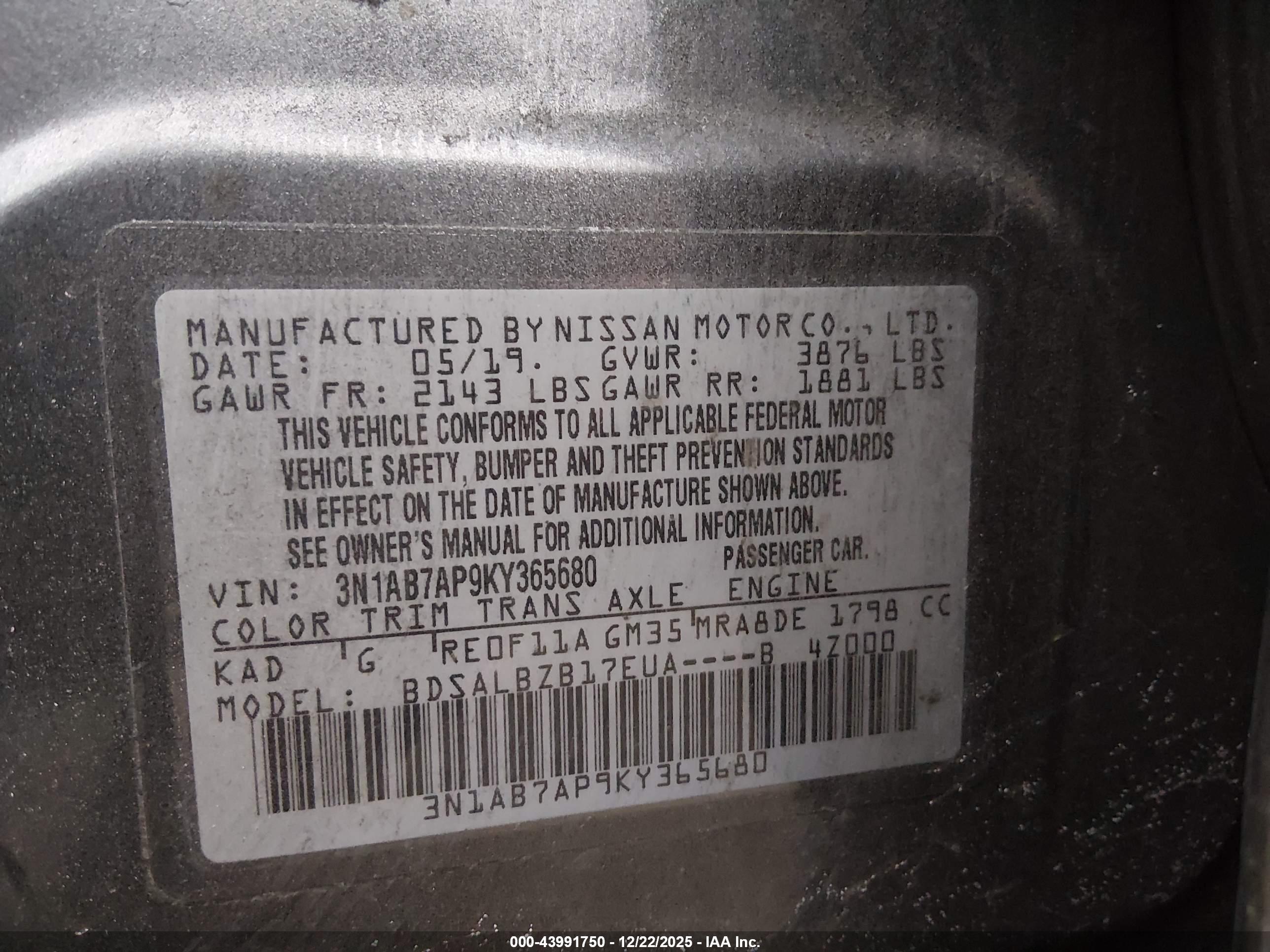 NISSAN SENTRA image 9