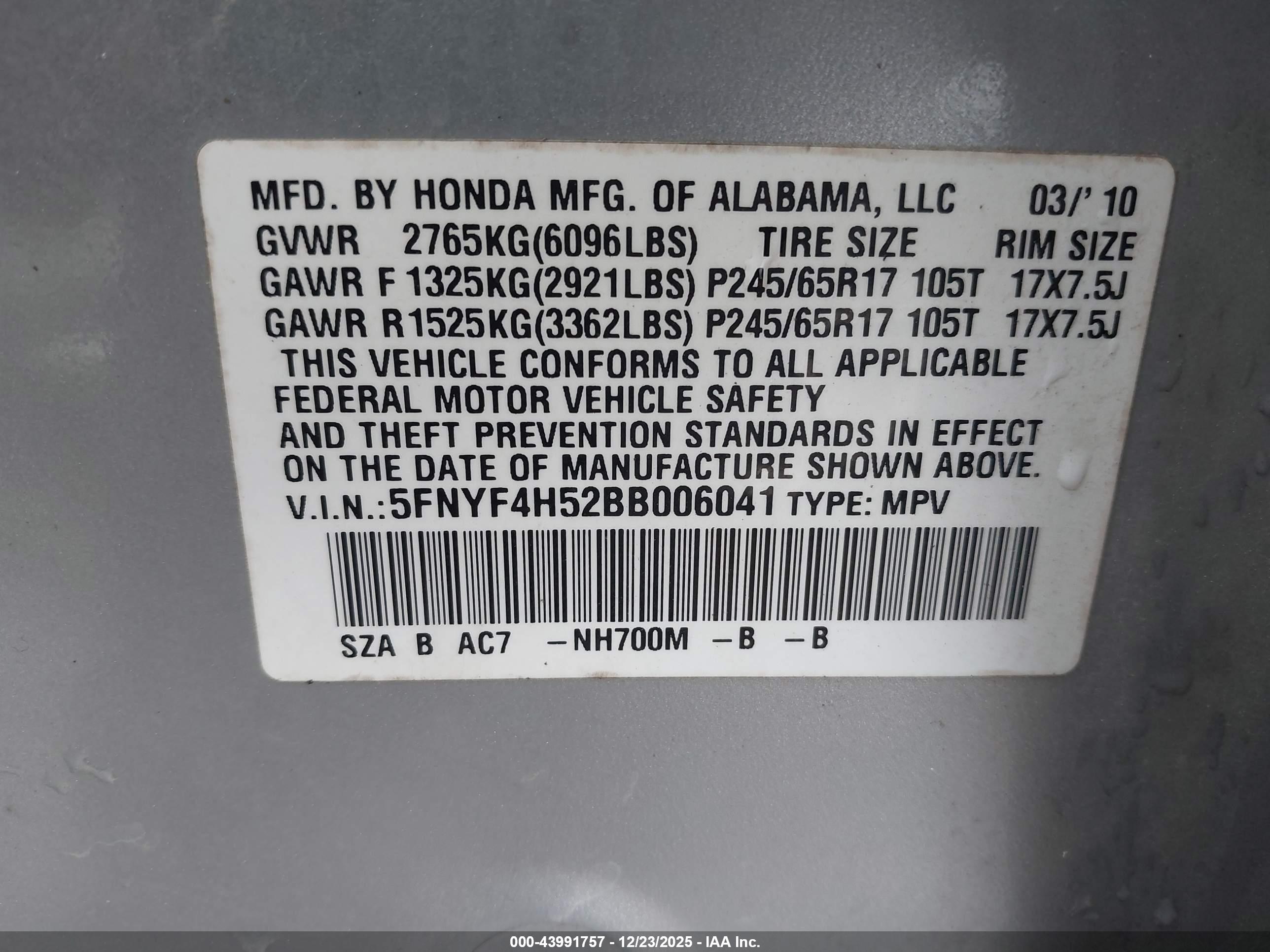HONDA PILOT image 9