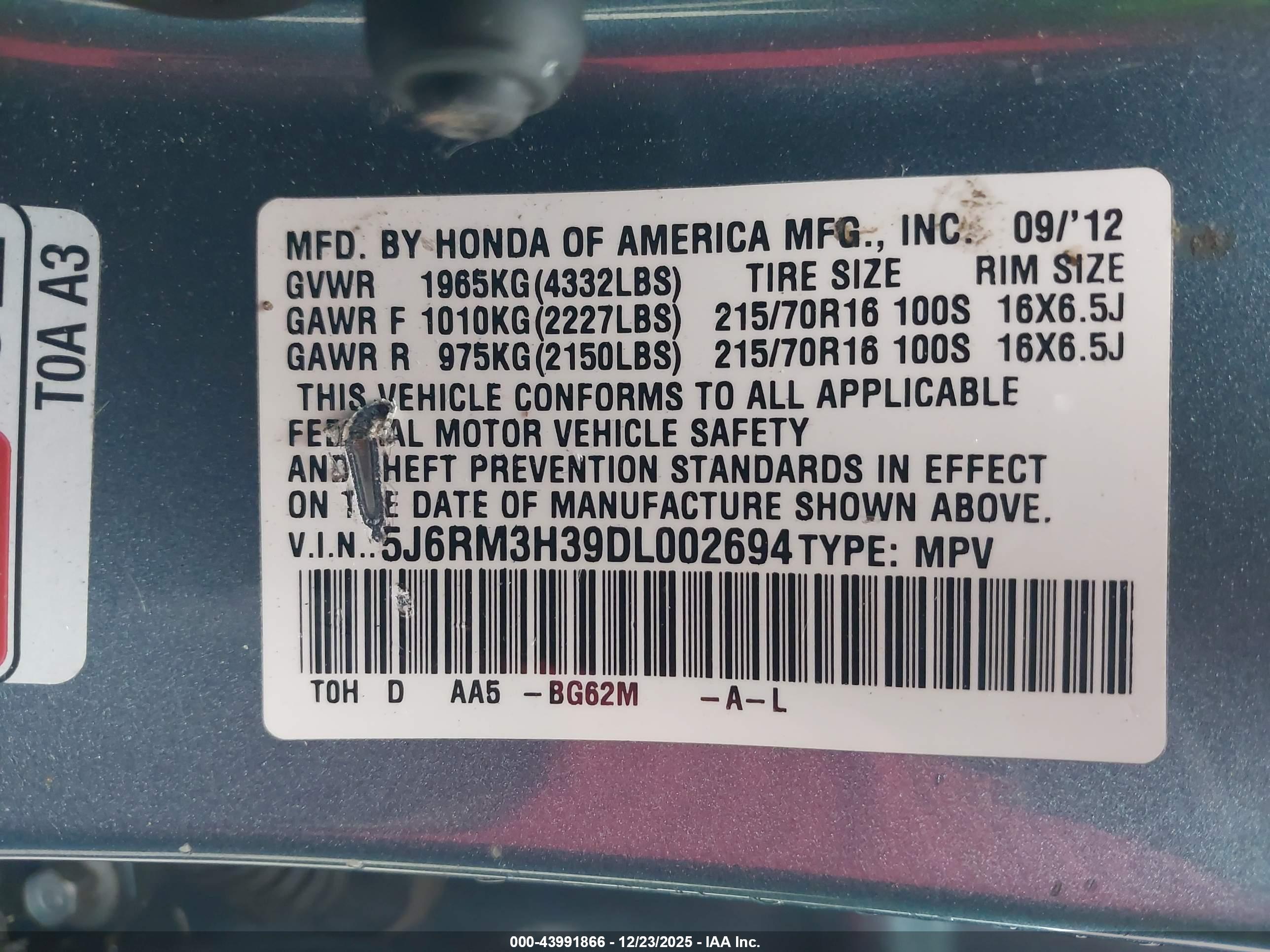HONDA CR-V image 9
