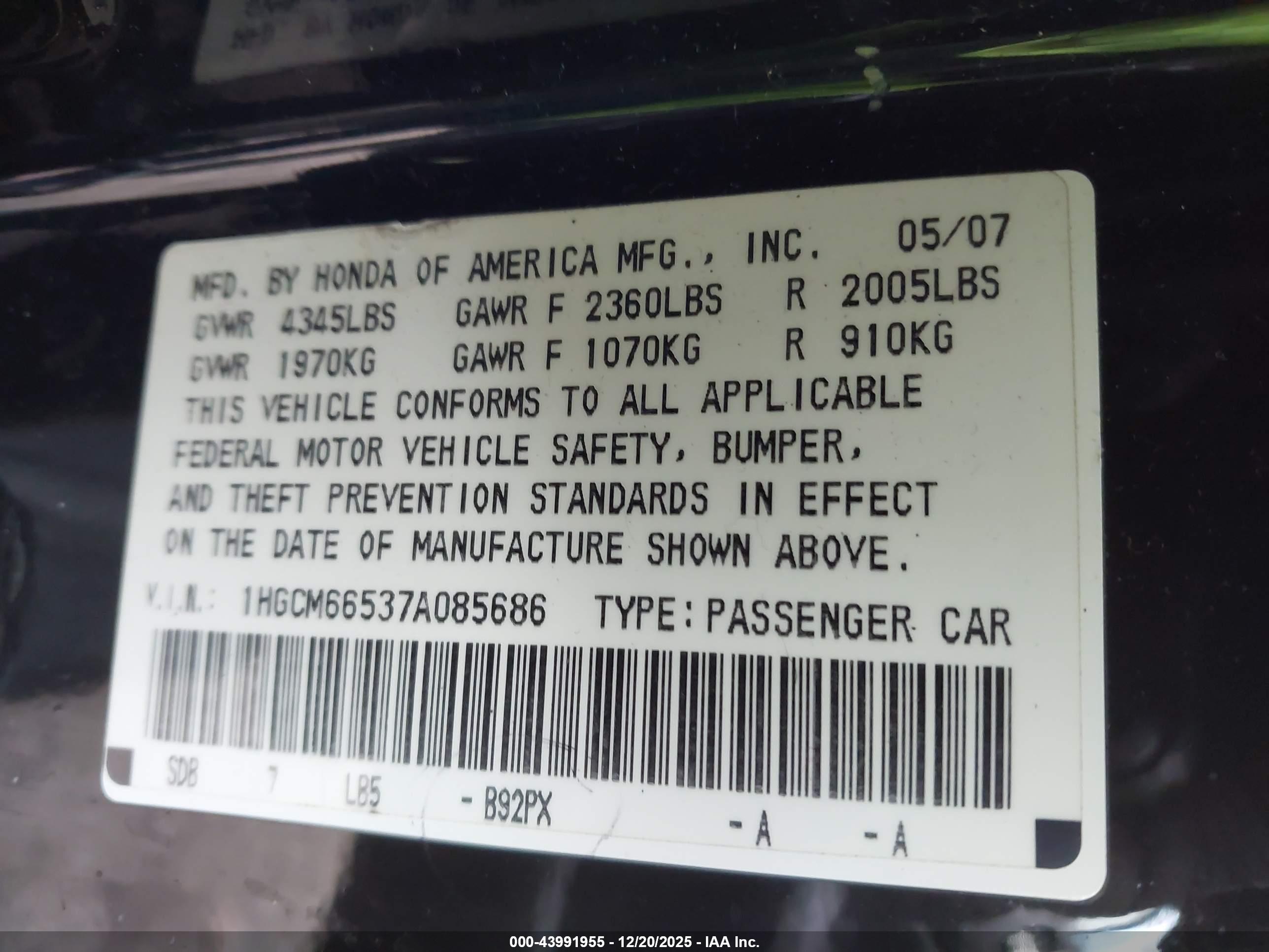 HONDA ACCORD image 9
