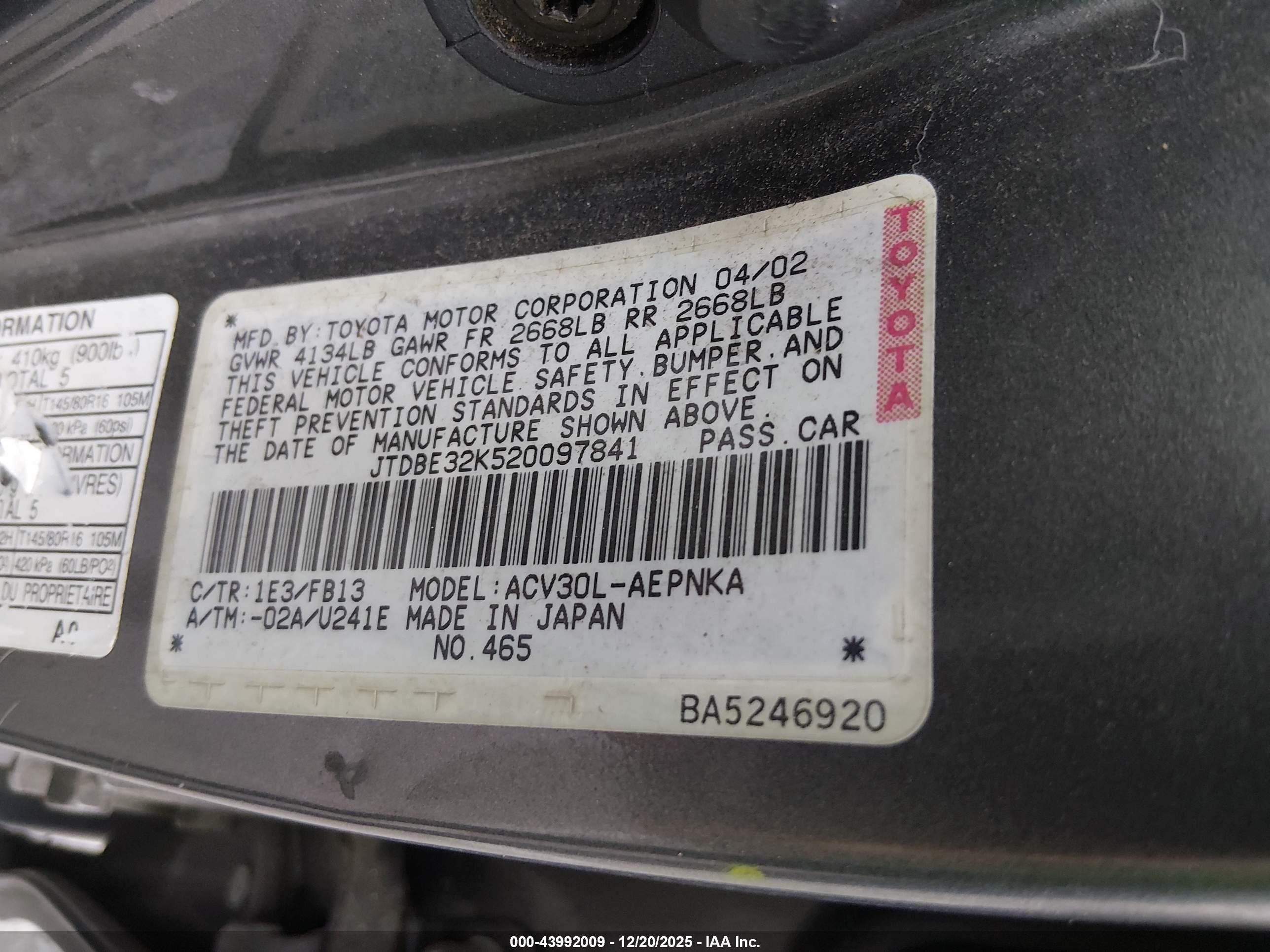 TOYOTA CAMRY image 9